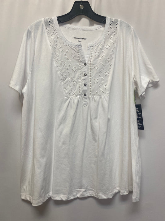 Top Short Sleeve By Woman Within  Size: M