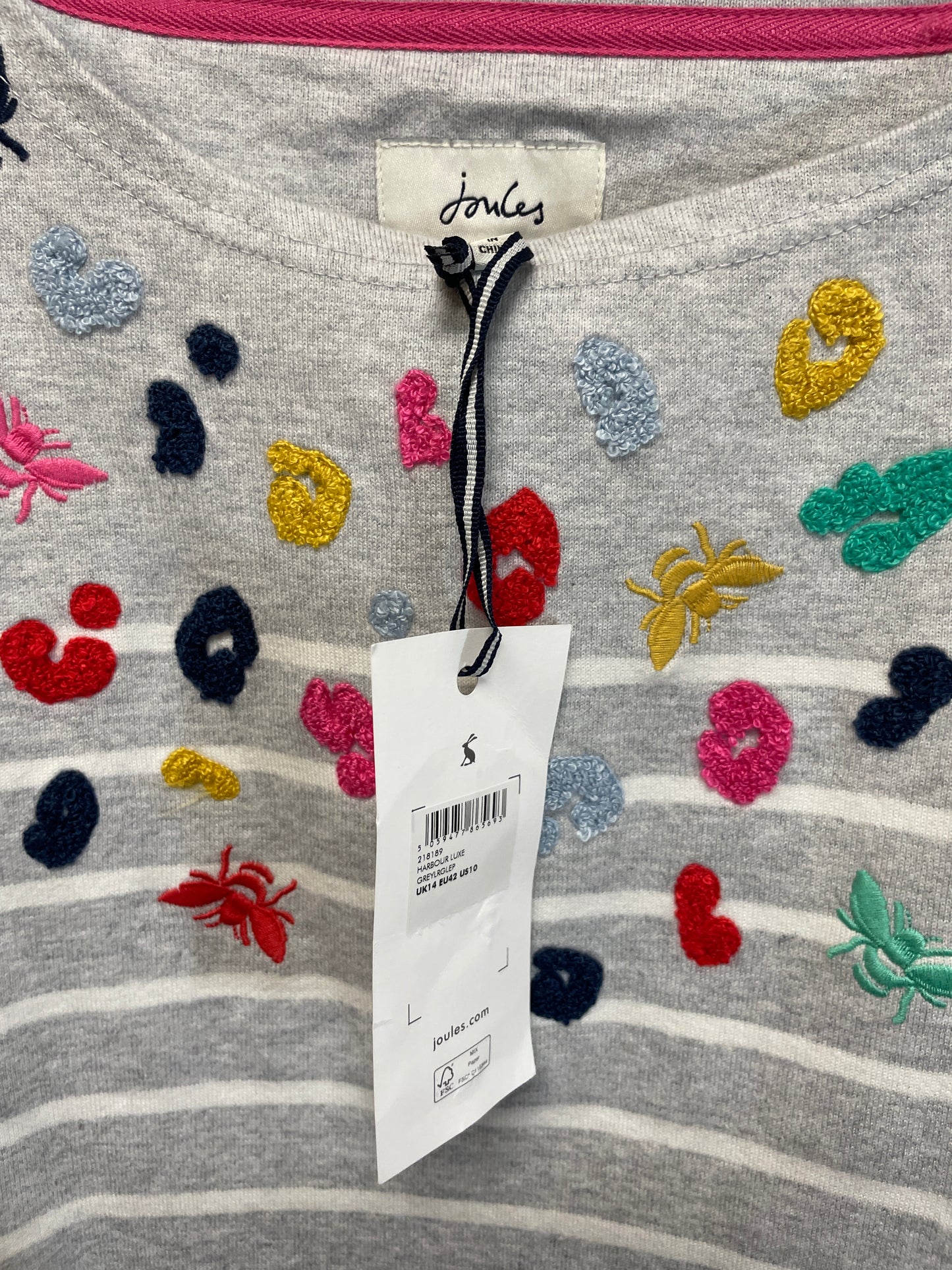 Top Long Sleeve By Joules In Grey, Size: M