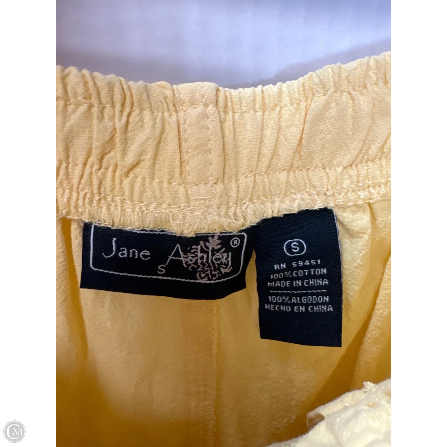 Shorts By Jane Ashley In Yellow, Size: S