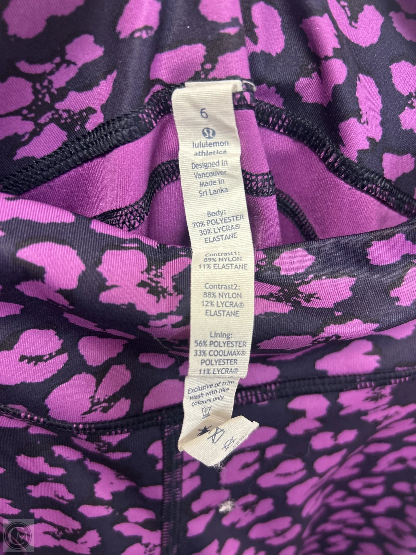 Athletic Leggings By Lululemon In Purple, Size: 6