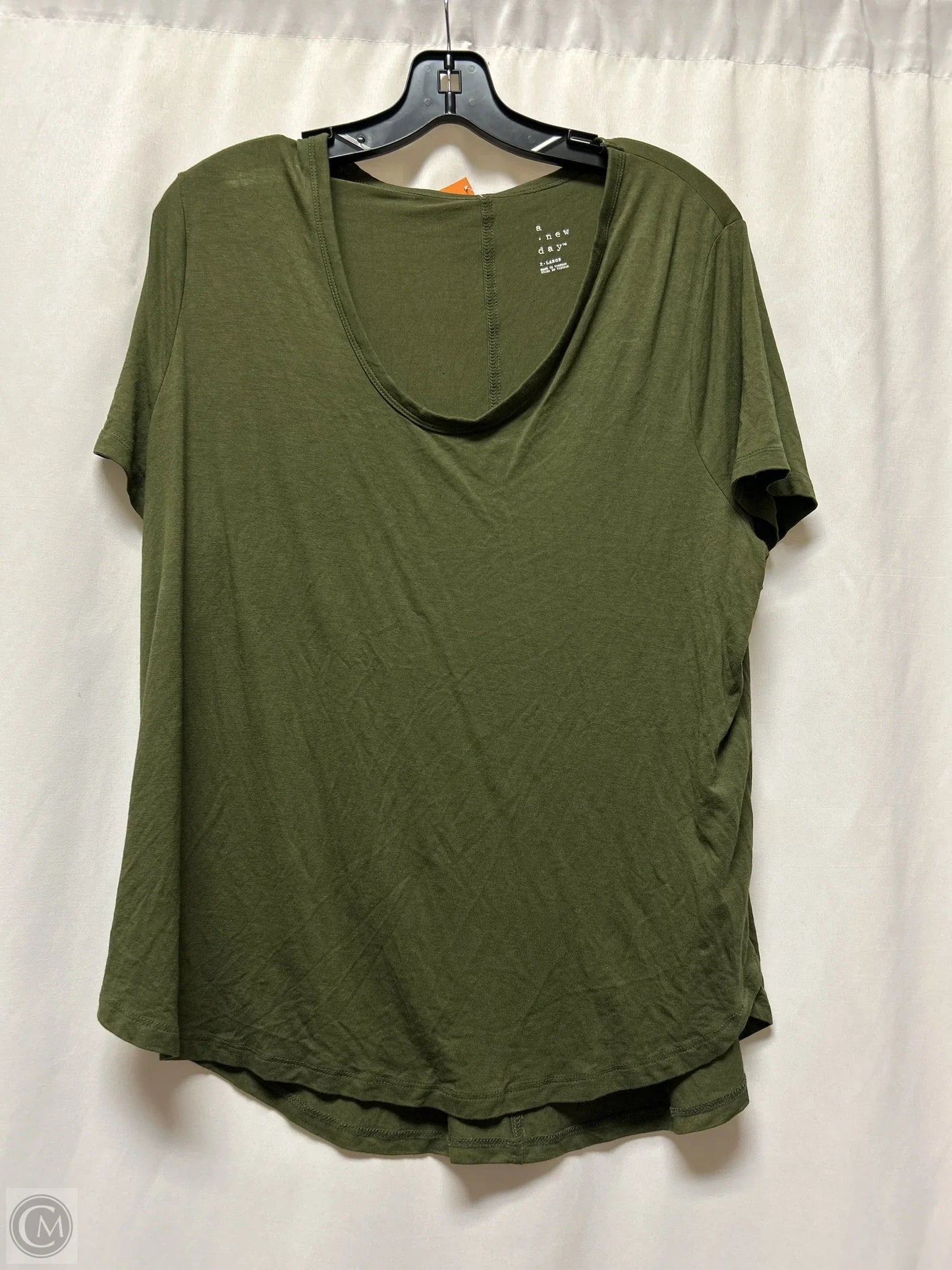 Top Short Sleeve By A New Day In Green, Size: Xl