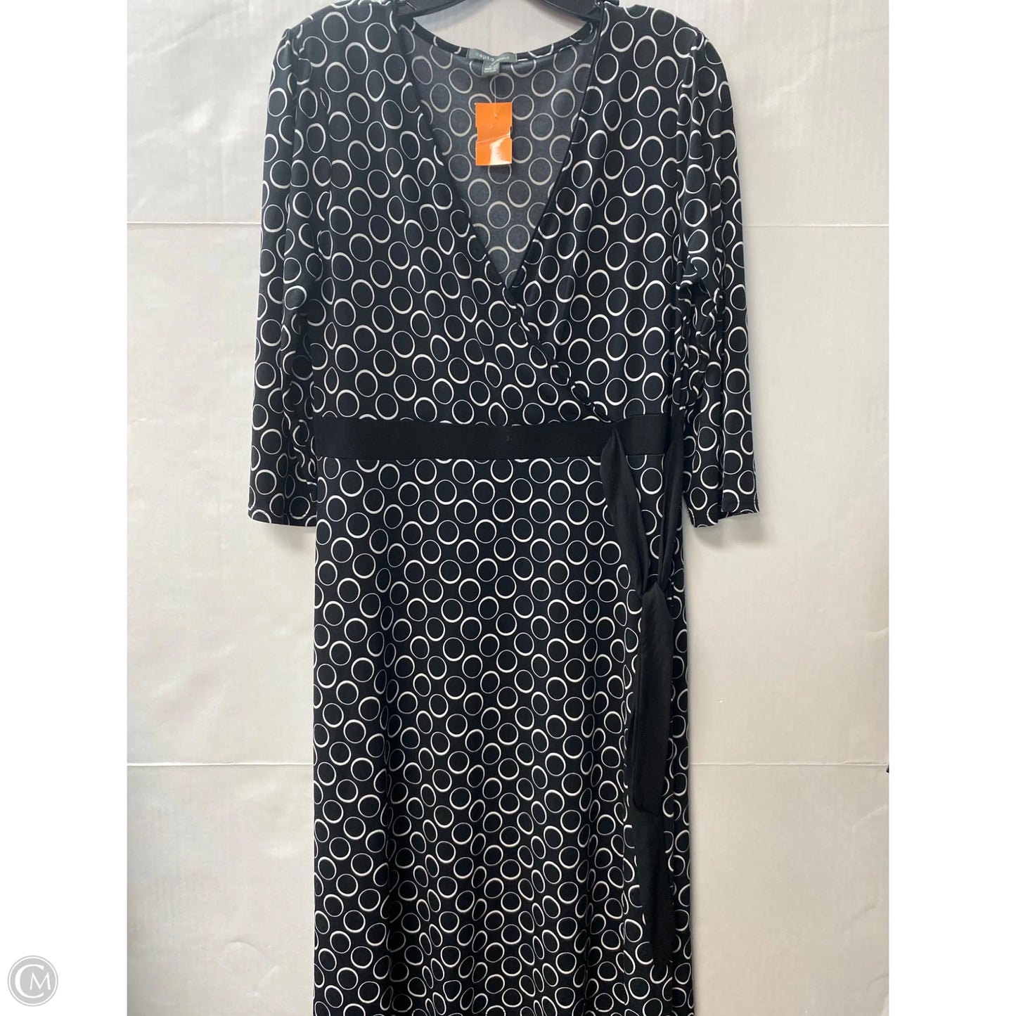 Dress Casual Midi By Apt 9 In Black, Size: L