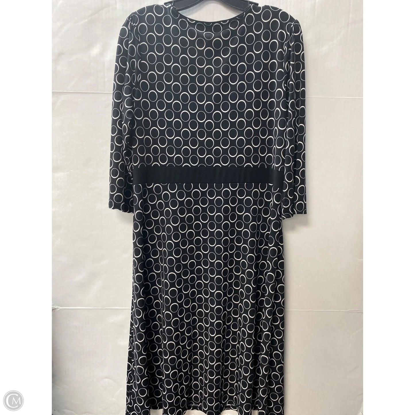 Dress Casual Midi By Apt 9 In Black, Size: L