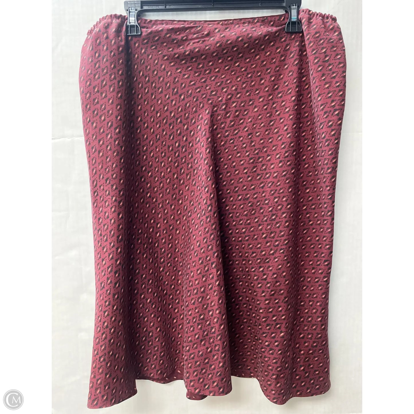 Skirt Midi By New York And Co In Maroon, Size: Xl