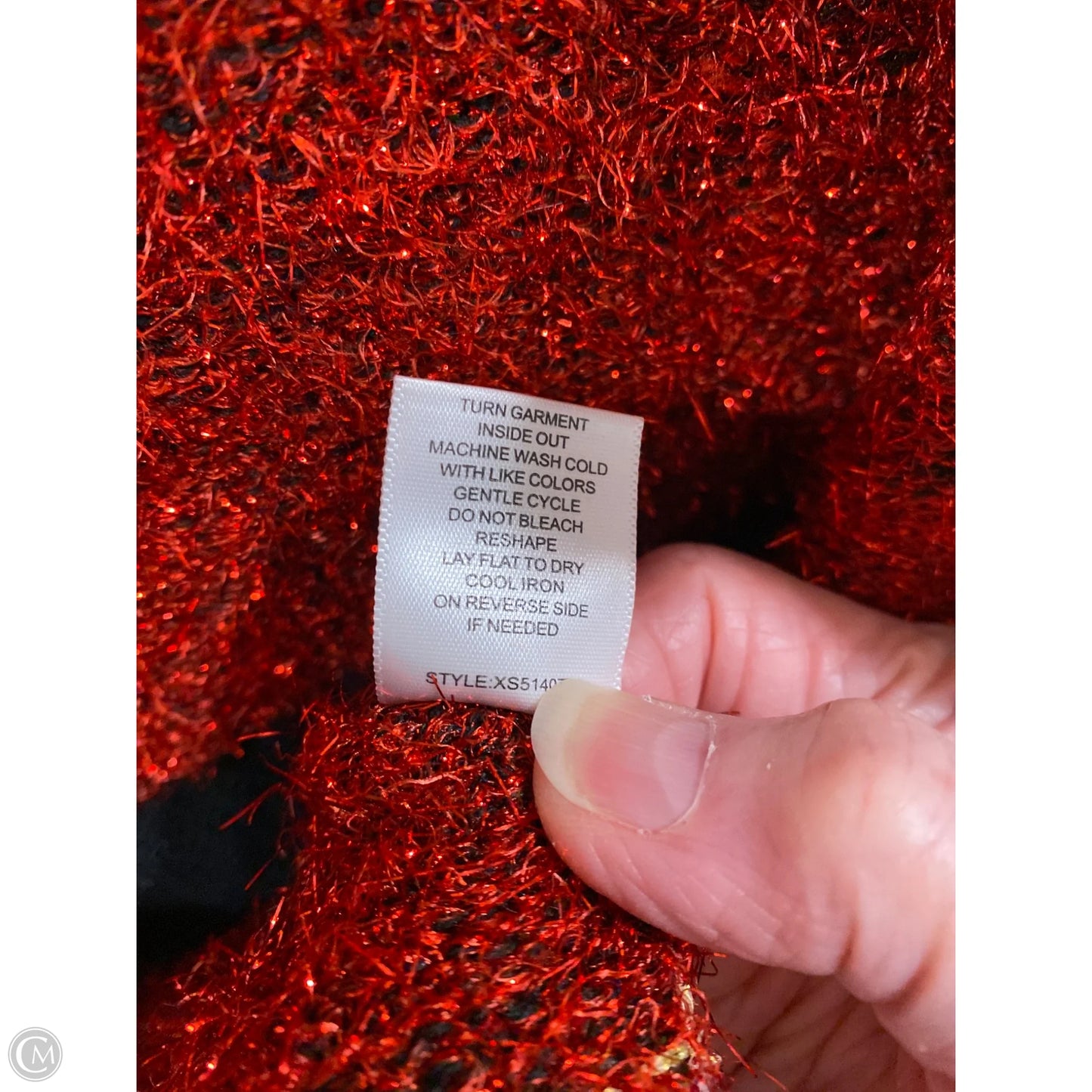 Sweater By Clothes Mentor In Red, Size: L