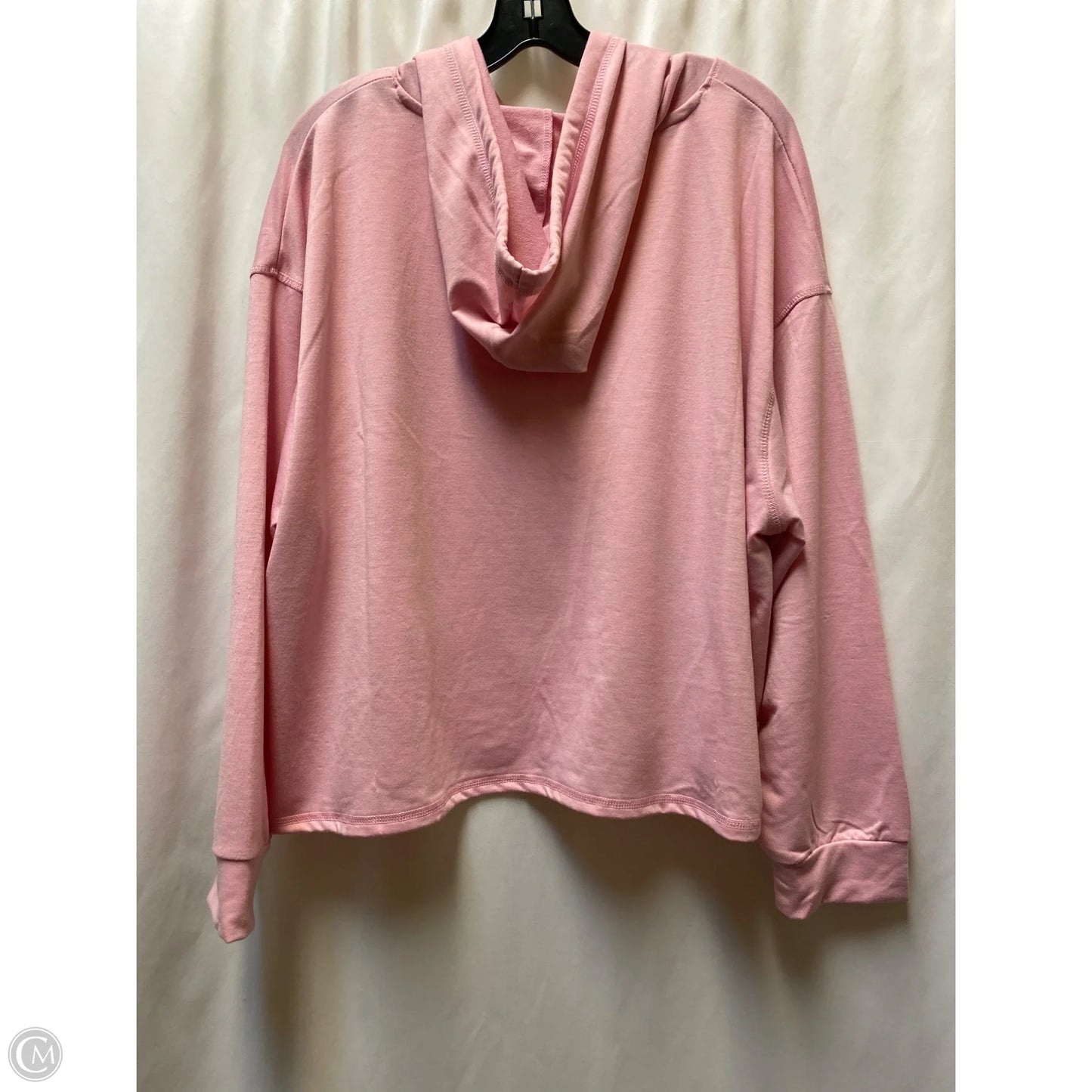Athletic Sweatshirt Hoodie By Adrienne Vittadini In Pink, Size: 3x