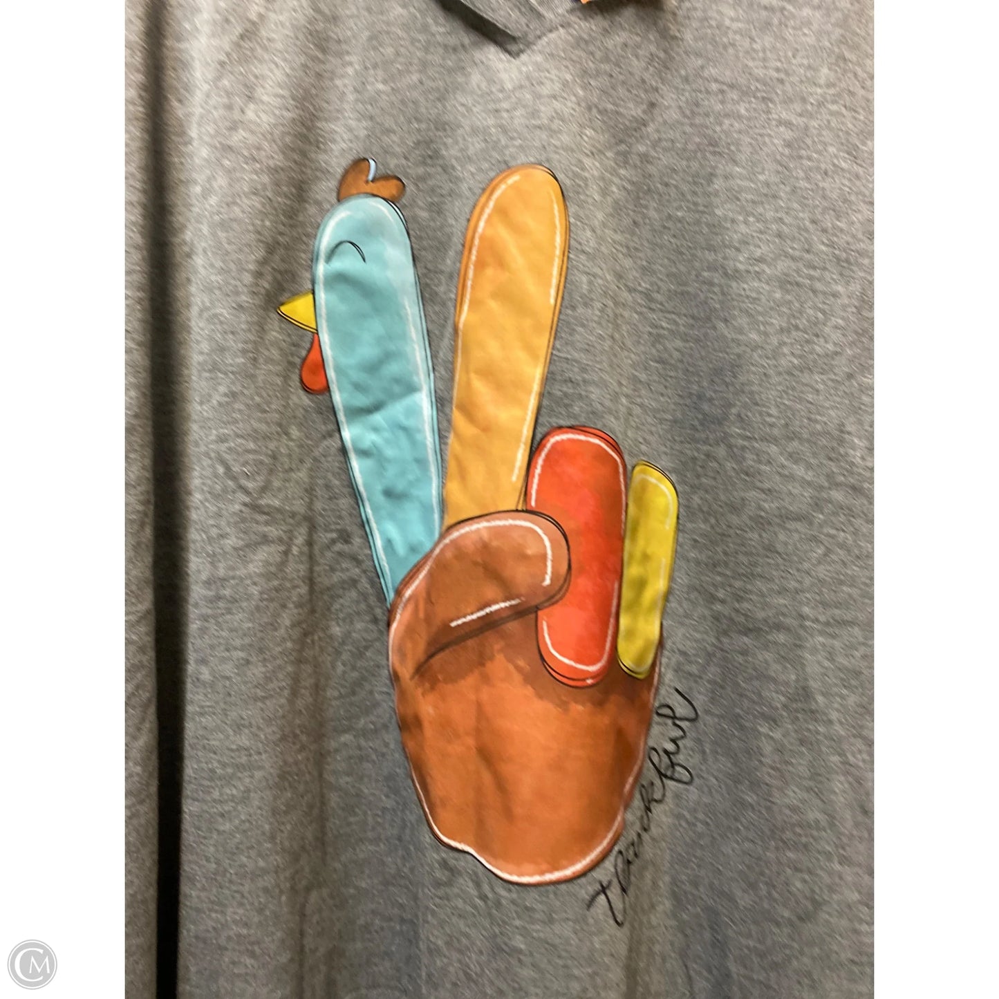 Top Long Sleeve By Clothes Mentor In Grey, Size: 2x