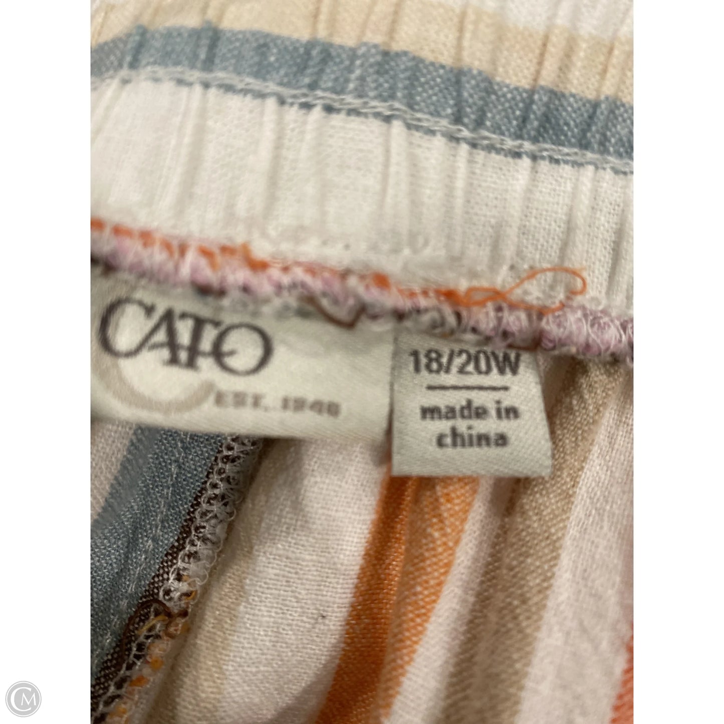 Pants Linen By Cato In Tan, Size: 1x