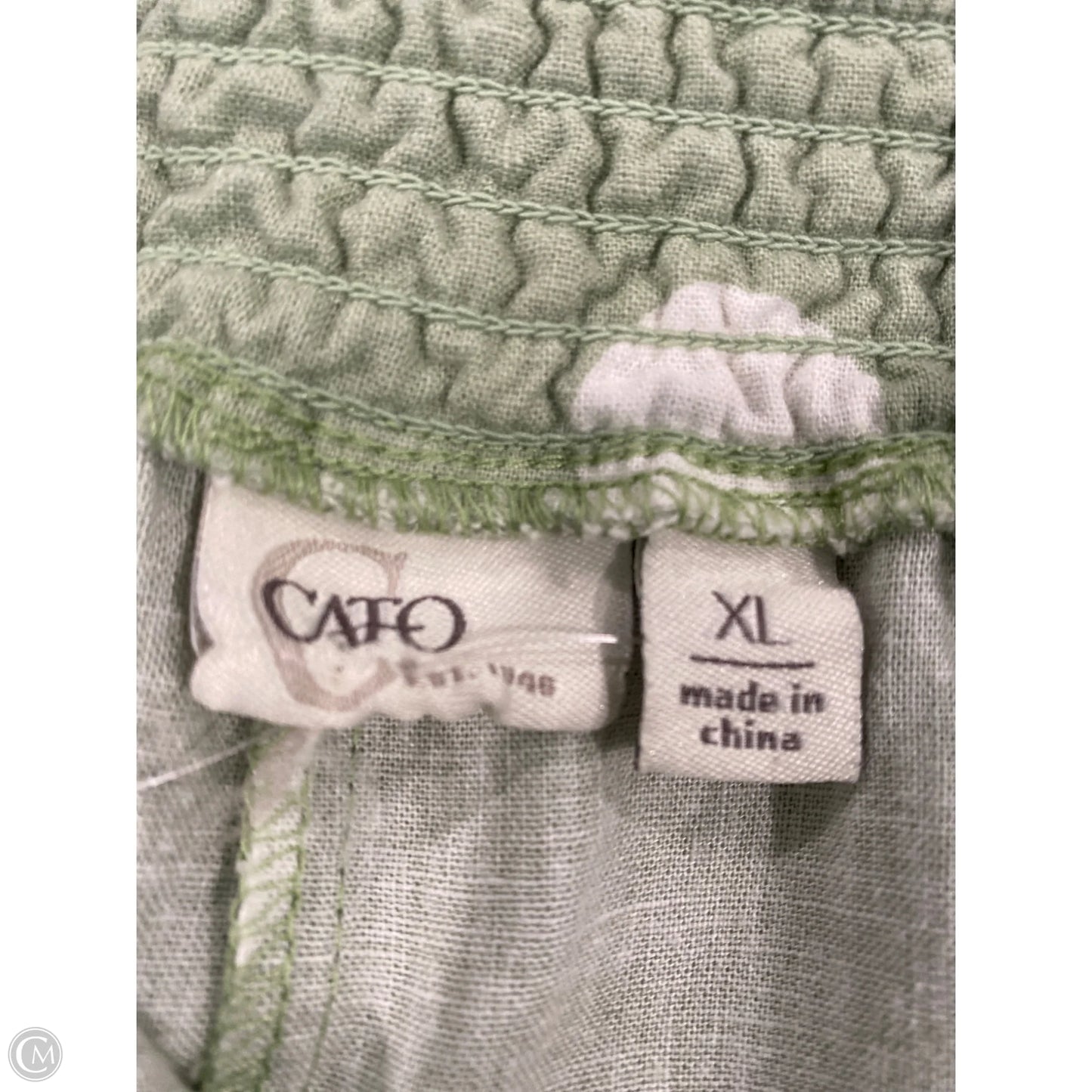 Pants Linen By Cato In Green, Size: Xl