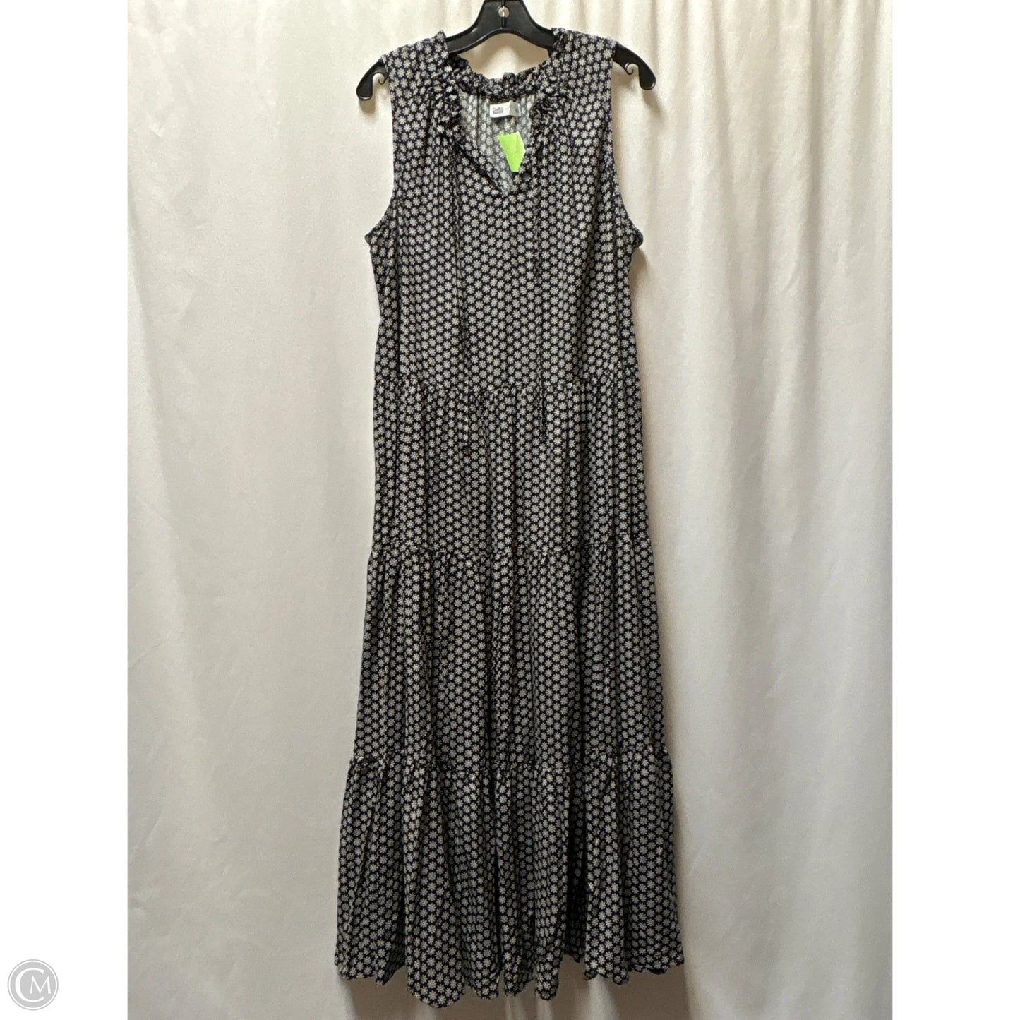 Dress Casual Maxi By Croft And Barrow In Black & White, Size: L