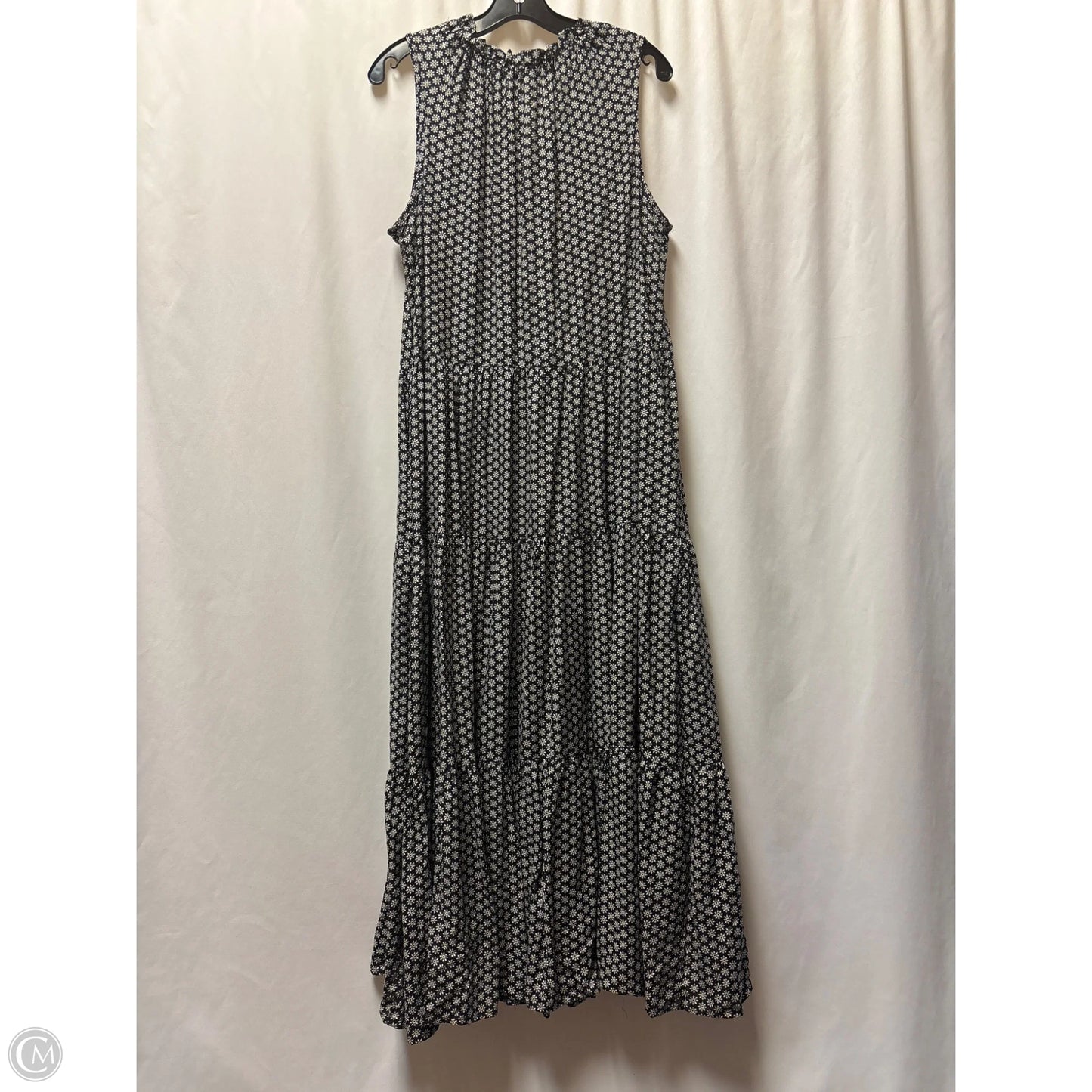 Dress Casual Maxi By Croft And Barrow In Black & White, Size: L