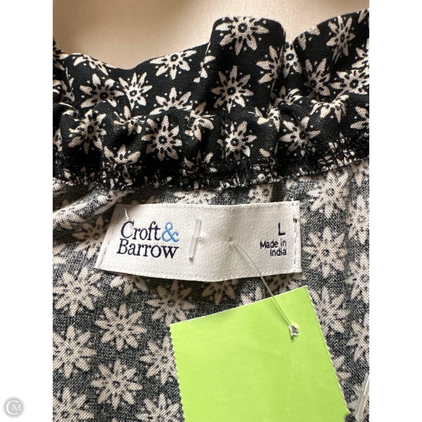 Dress Casual Maxi By Croft And Barrow In Black & White, Size: L
