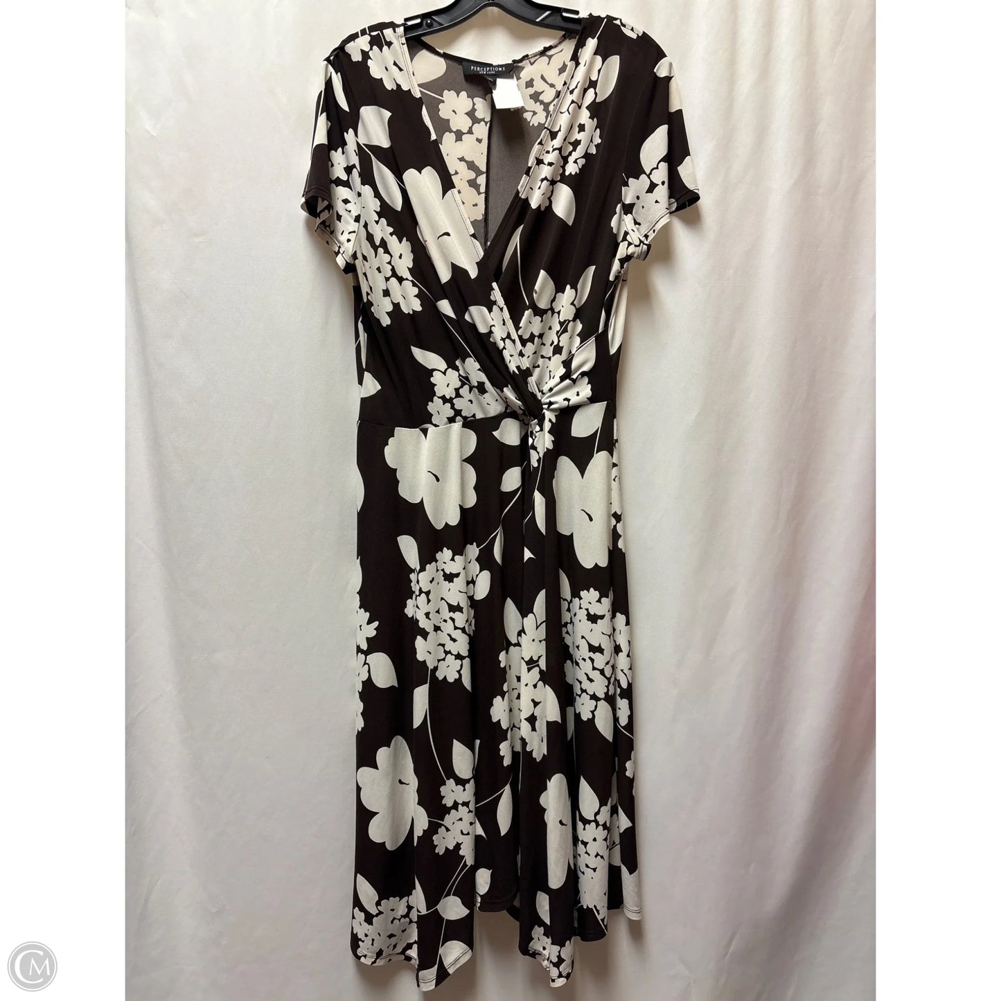Dress Casual Maxi By Perceptions In Brown, Size: Xl