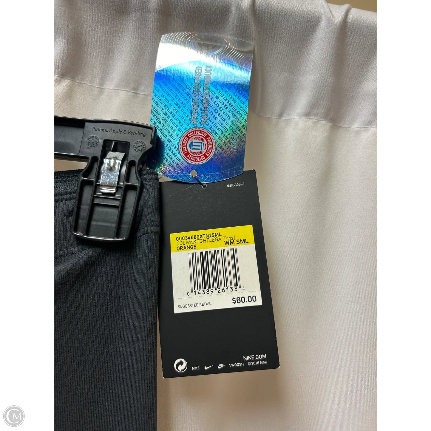 Athletic Leggings By Nike In Orange, Size: M
