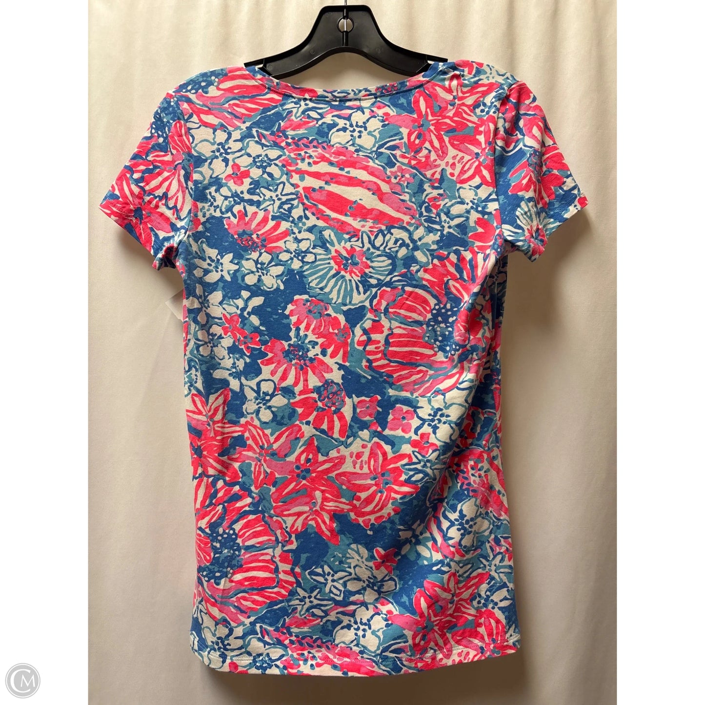 Top Short Sleeve Designer By Lilly Pulitzer In Pink, Size: S