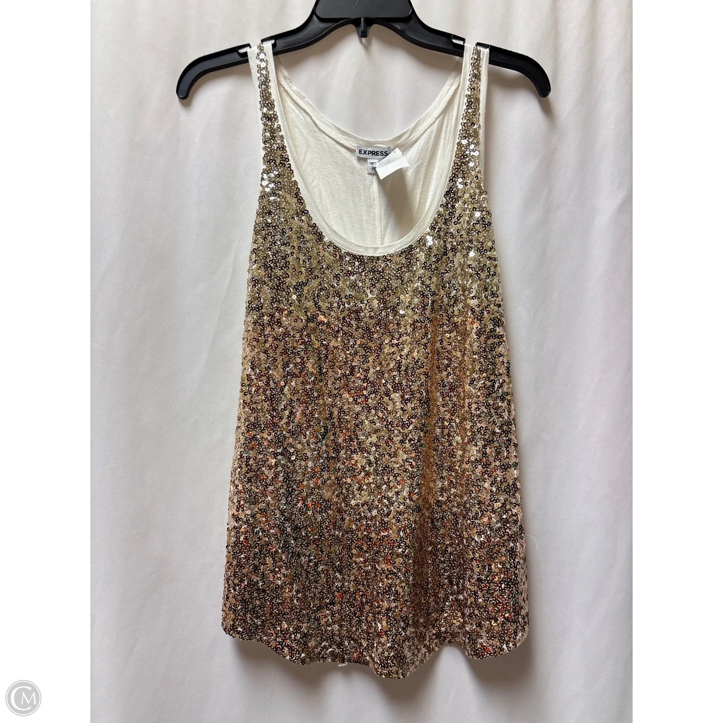 Tank Top By Express In Gold, Size: L