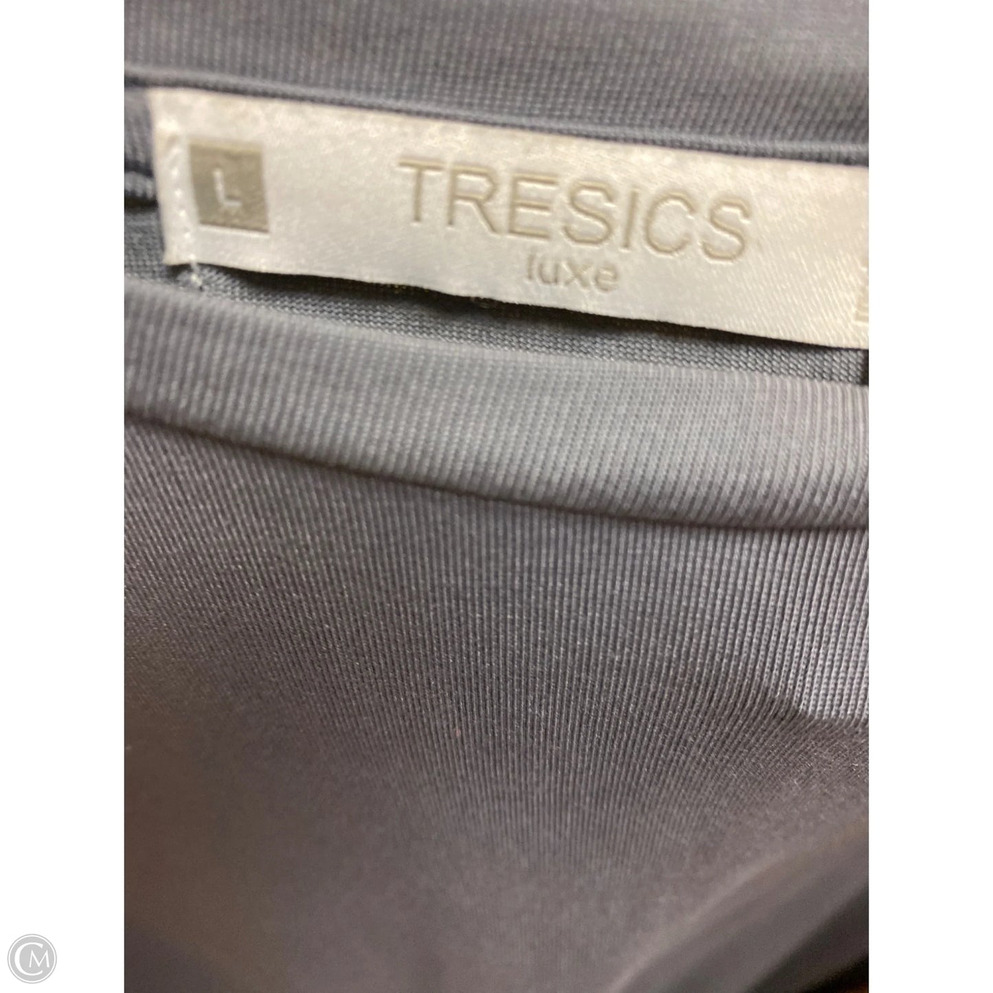 Top Sleeveless By Tresics In Grey, Size: L