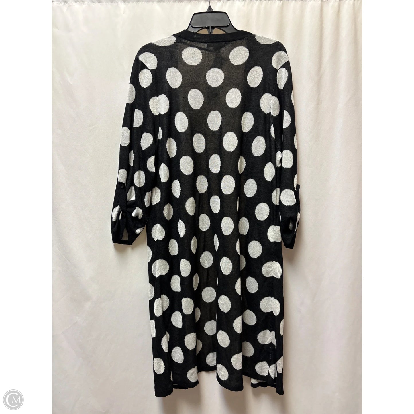 Cardigan By Cato In Black & White, Size: Xl