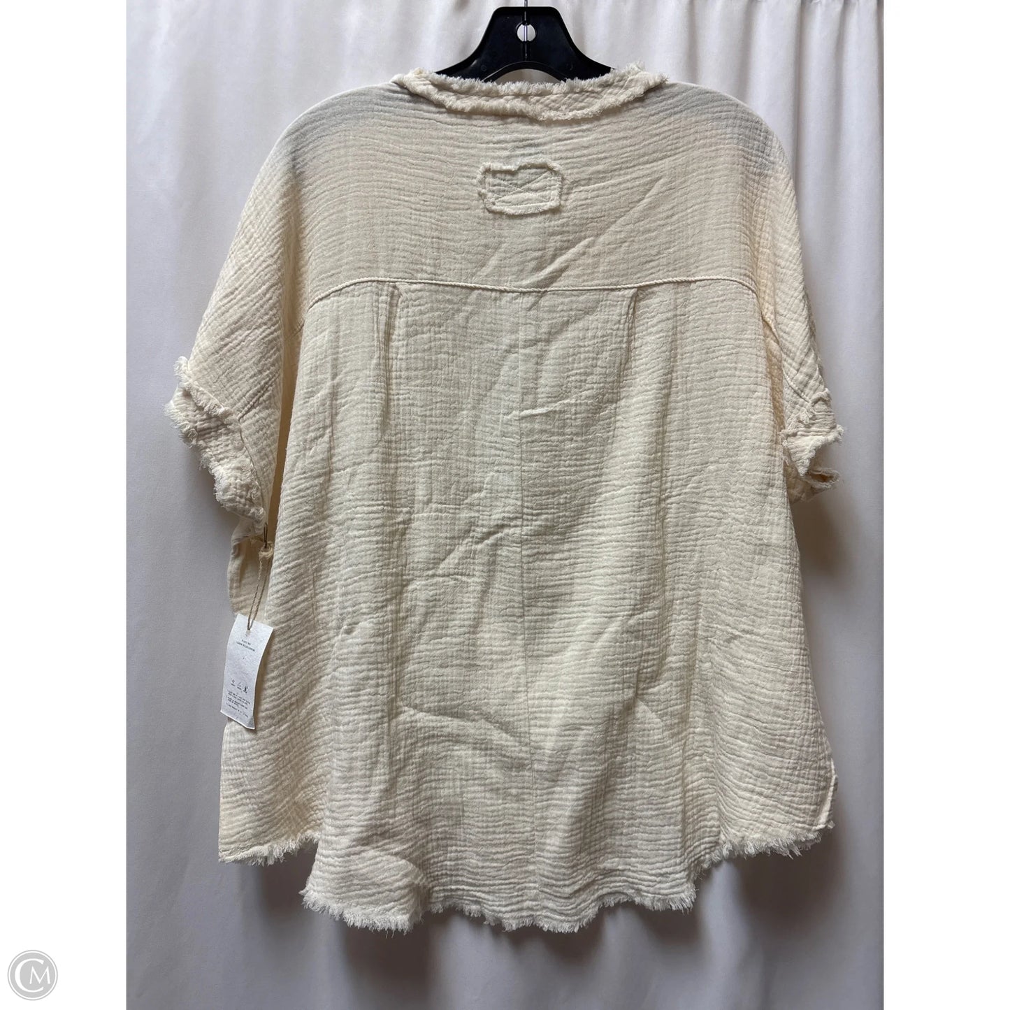 Top Short Sleeve By La Miel In Cream, Size: L