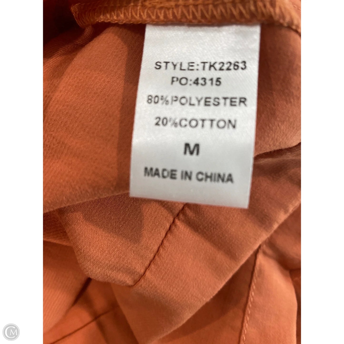 Dress Casual Midi By Gigio In Orange, Size: M