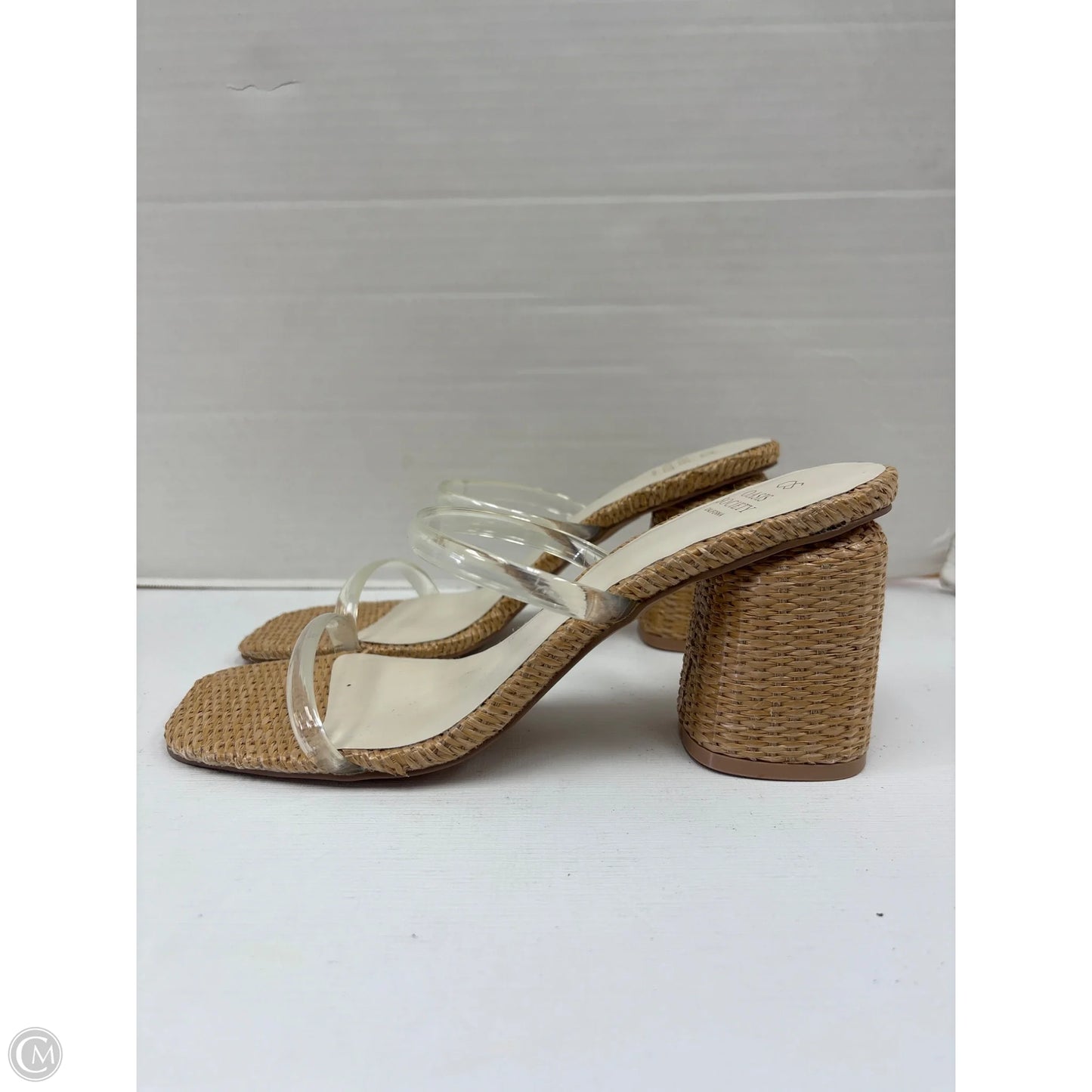 Shoes Heels Block By Clothes Mentor In Tan, Size: 10