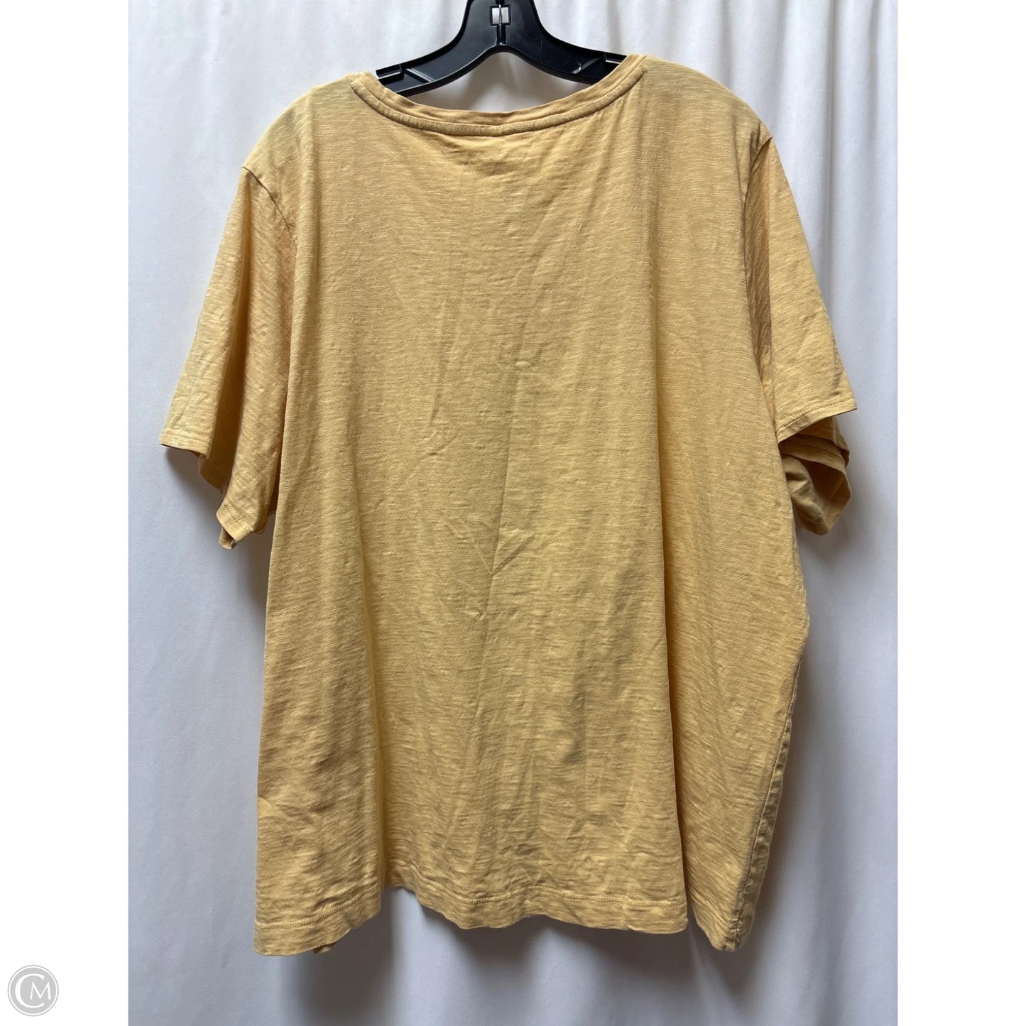 Top Short Sleeve By Coldwater Creek In Yellow, Size: 3x