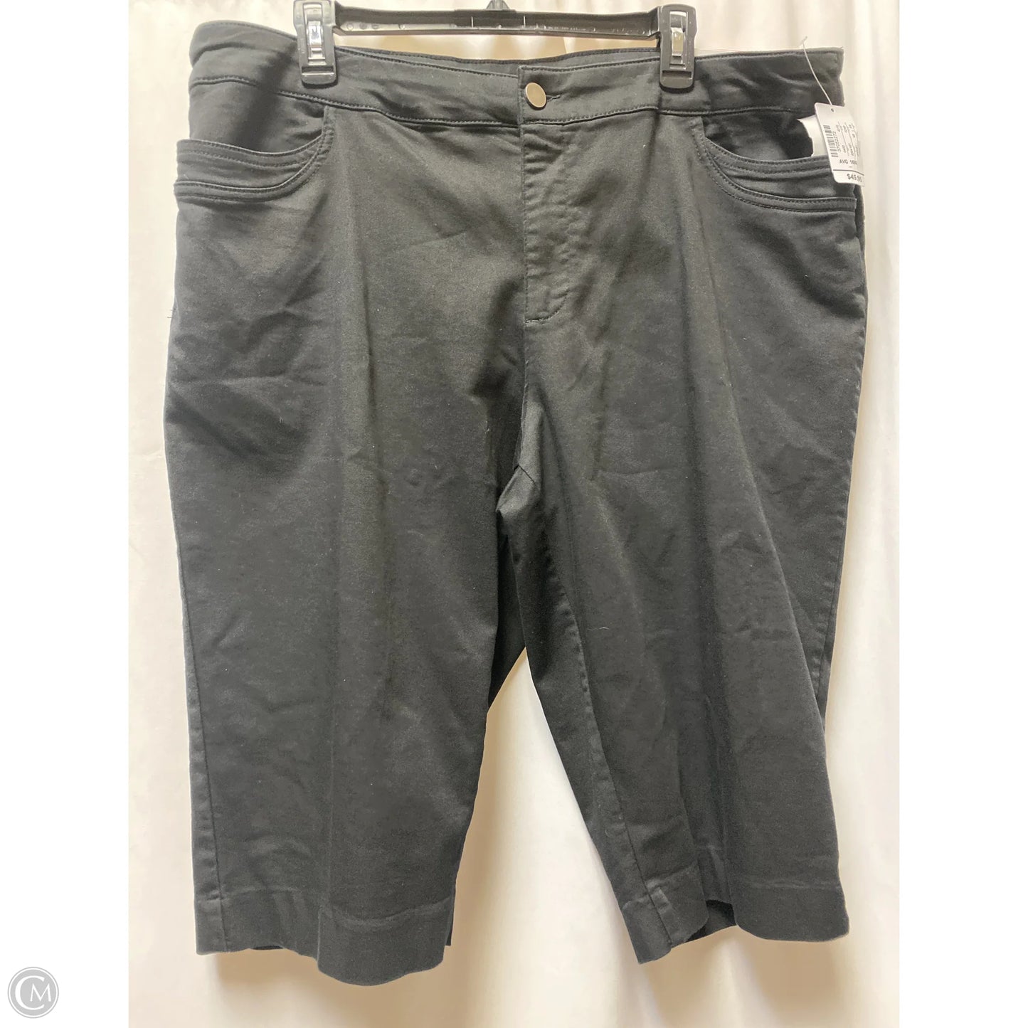 Capris By Cj Banks In Black, Size: 18