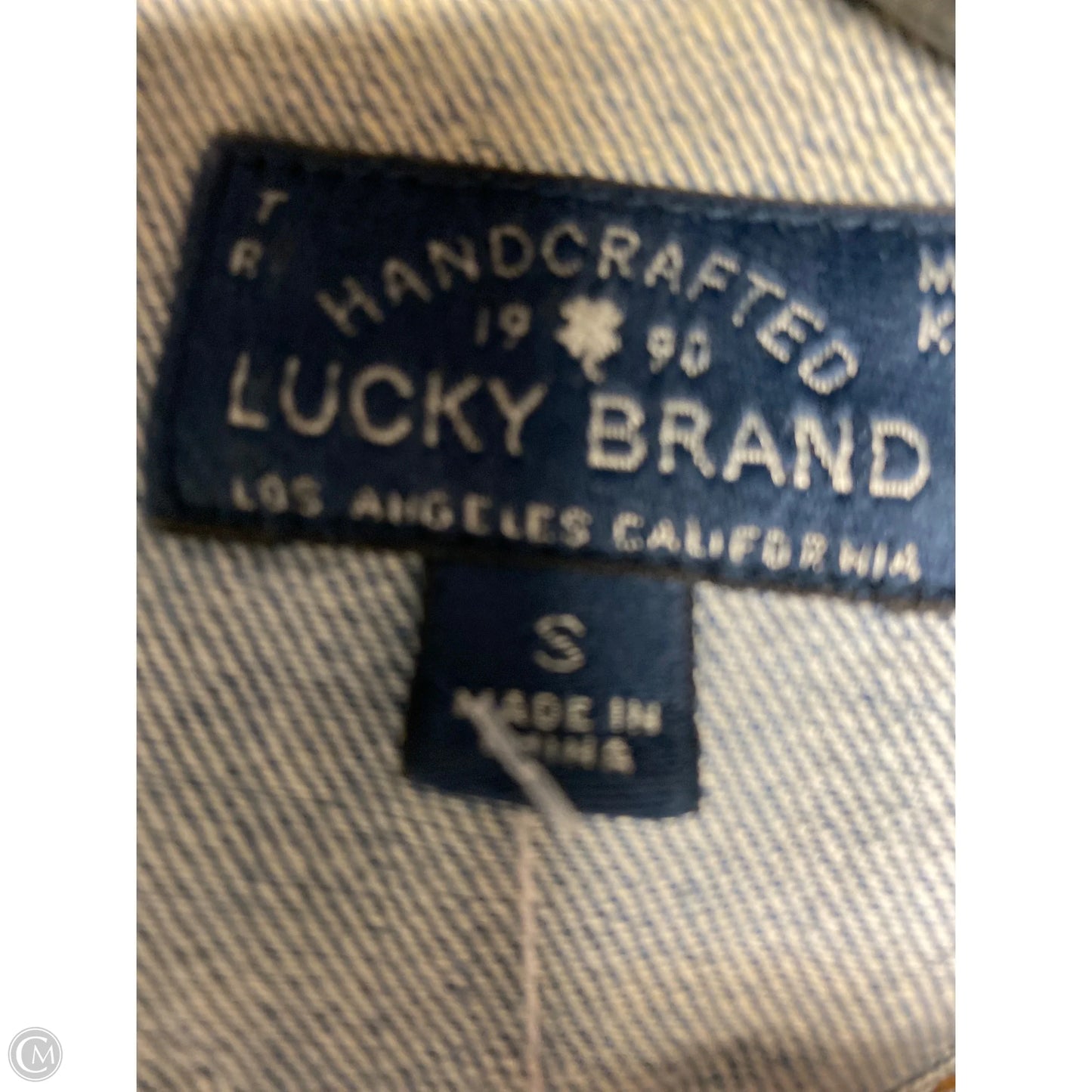 Jacket Denim By Lucky Brand In Blue Denim, Size: S