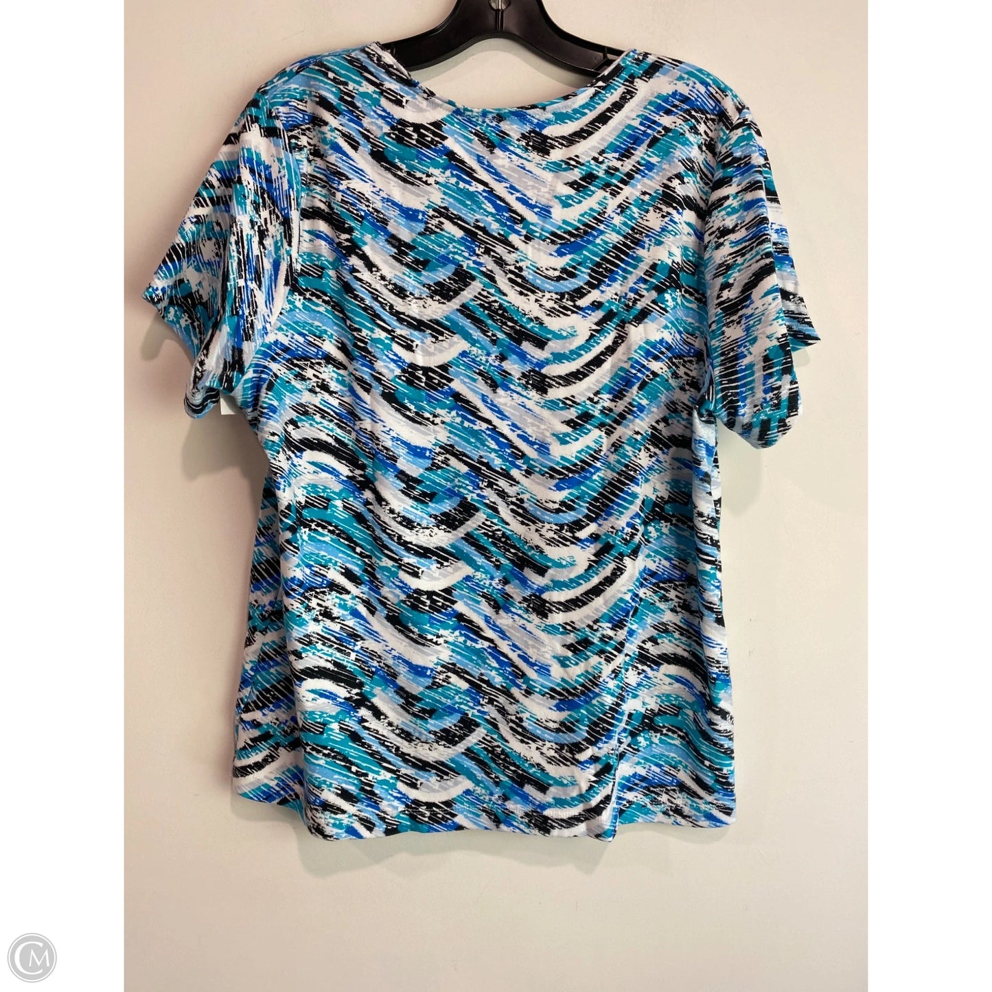 Top Short Sleeve By Rebecca Malone In Teal, Size: Xl