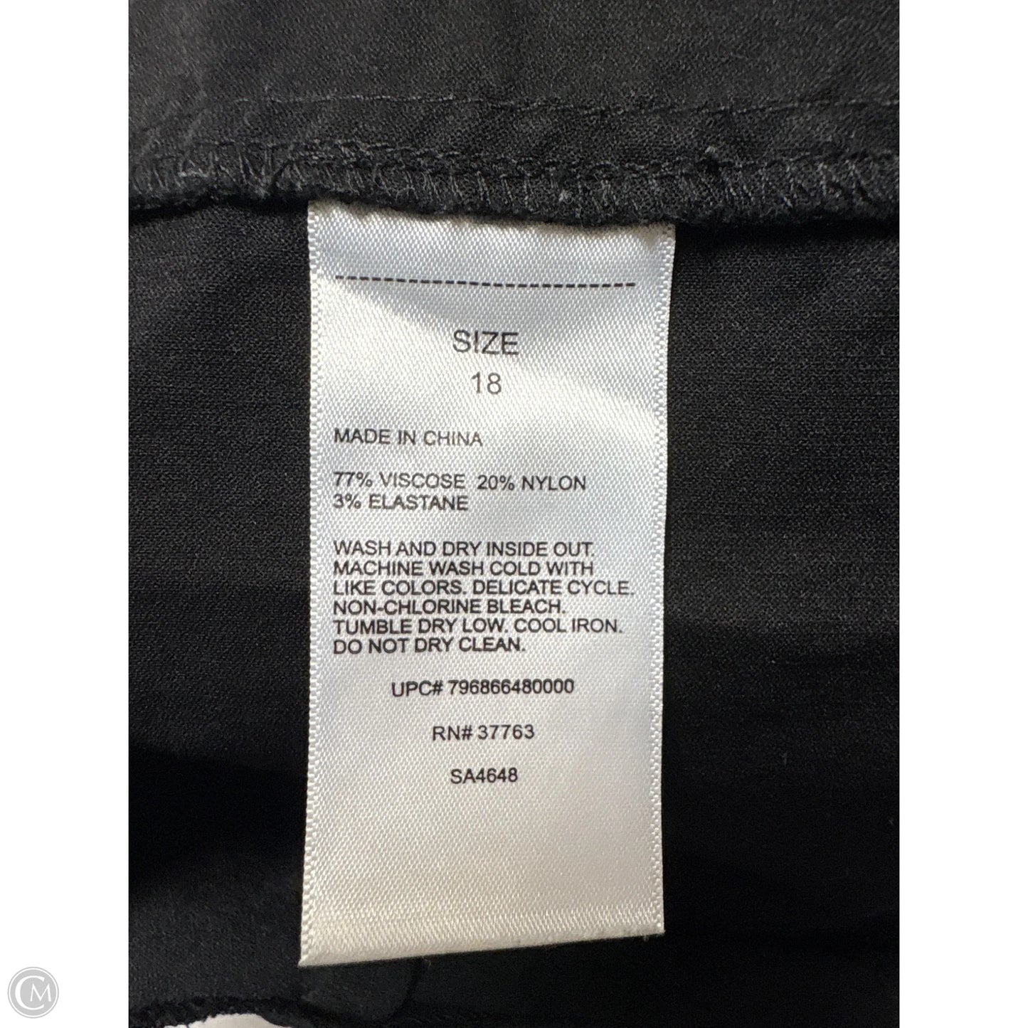 Shorts By Rafaella In Black, Size: 18