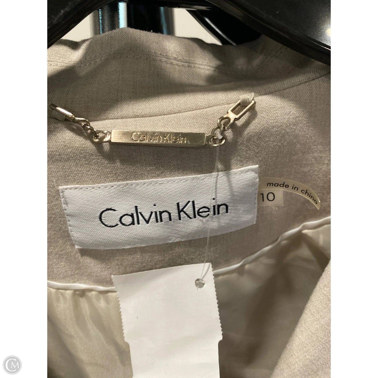 Pants Suit 2pc By Calvin Klein In Beige, Size: 10p
