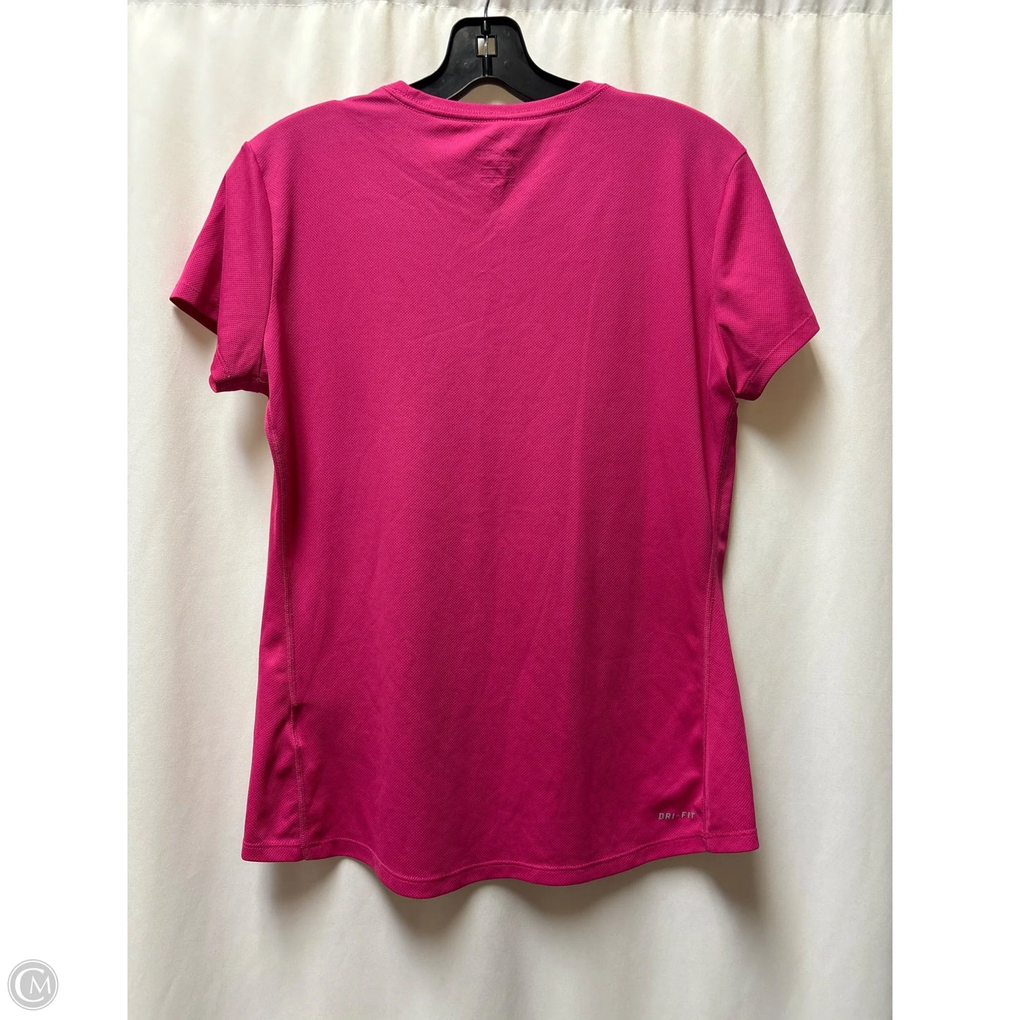 Athletic Top Short Sleeve By Nike In Pink, Size: M