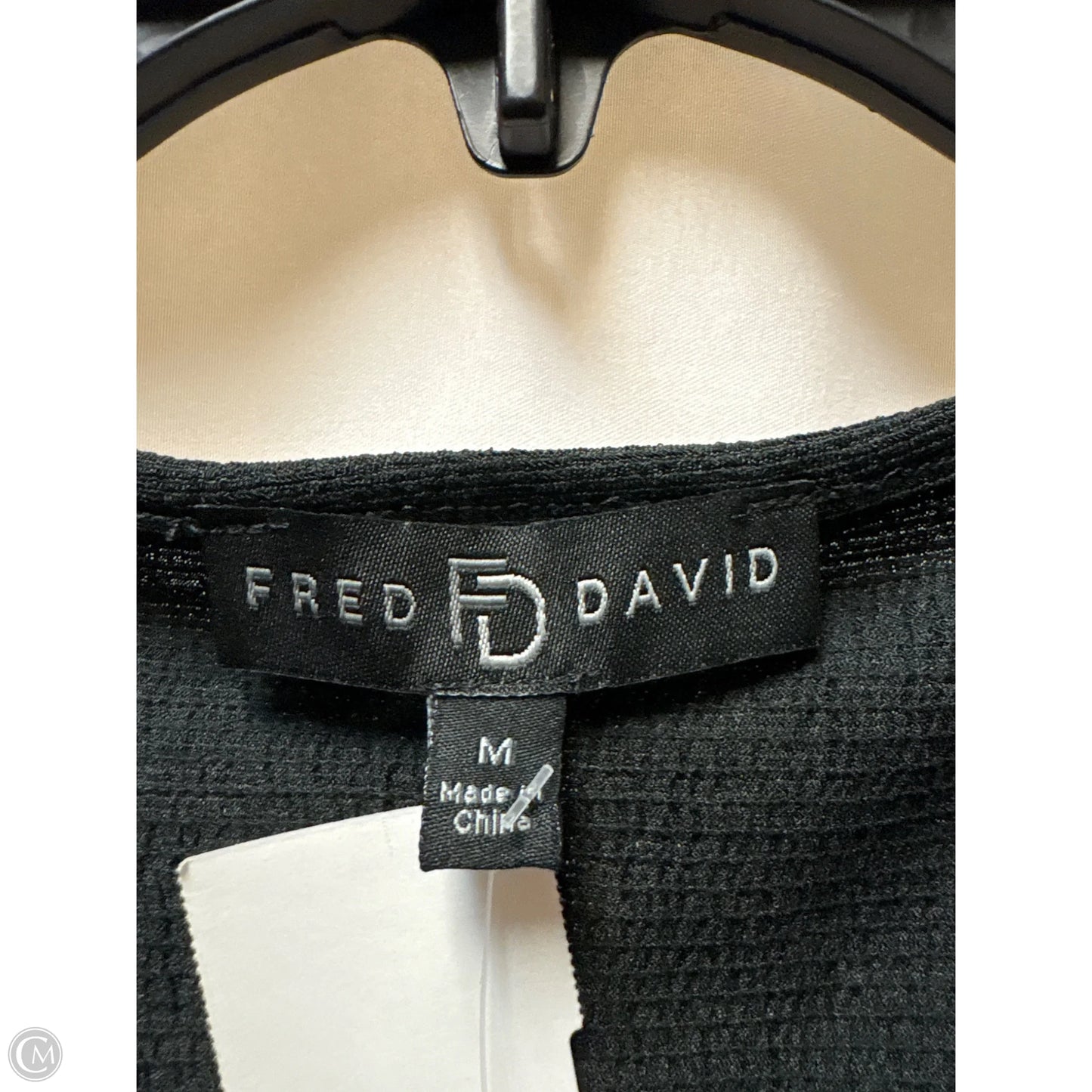 Top Sleeveless By Fred David In Black, Size: M