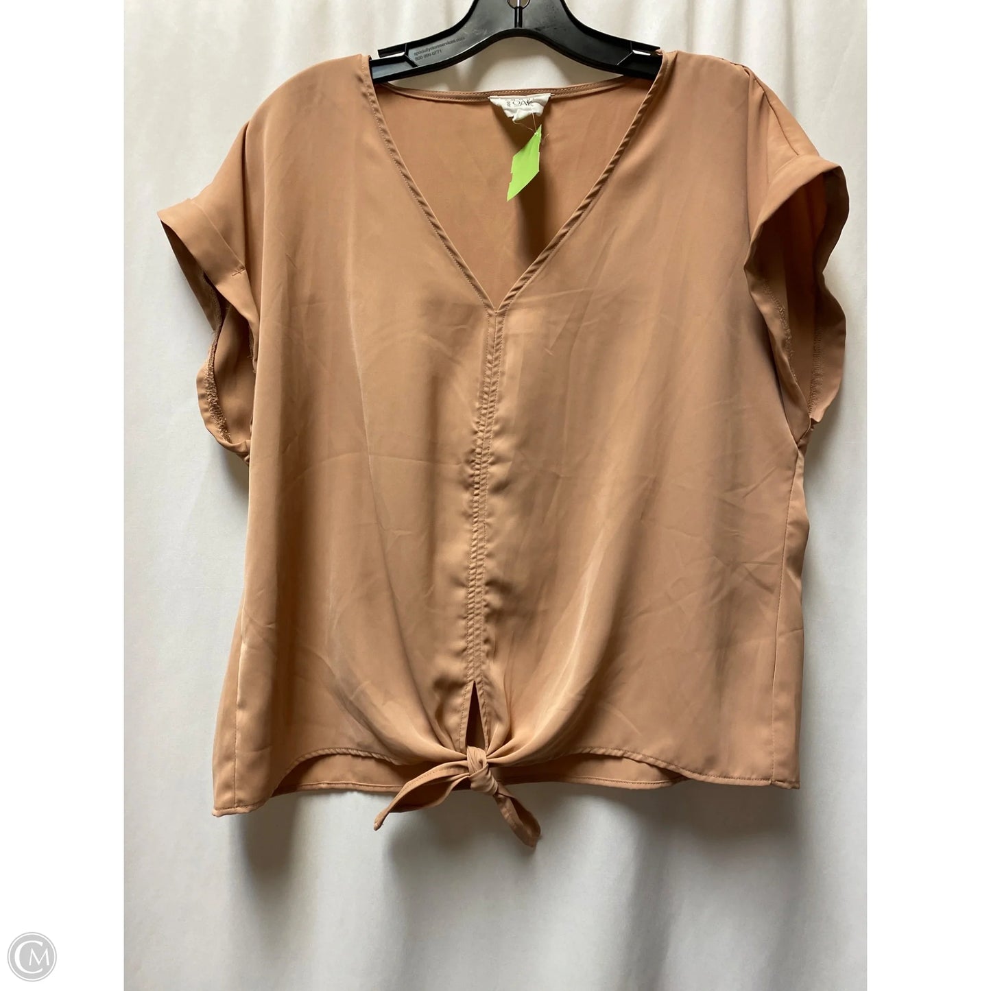 Top Short Sleeve By Olive And Oak In Beige, Size: L