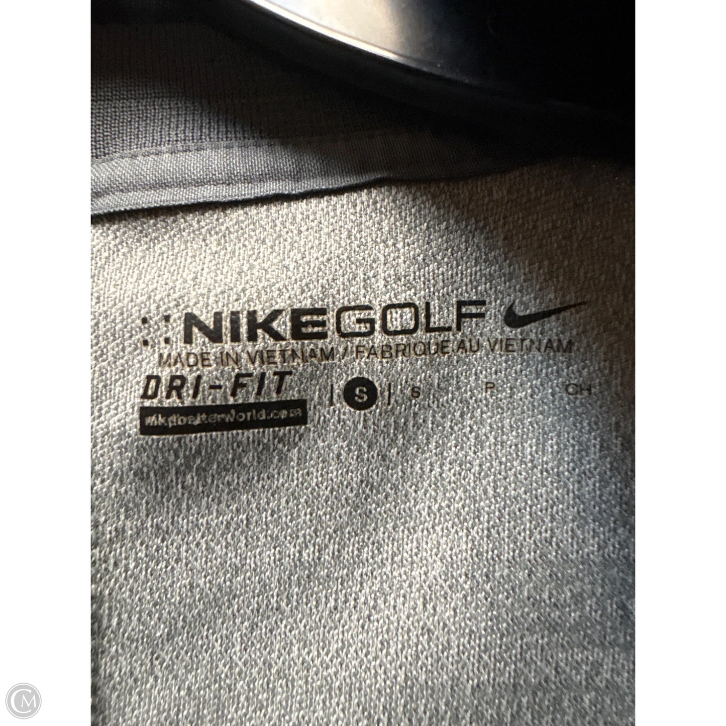 Athletic Jacket By Nike In Grey, Size: S