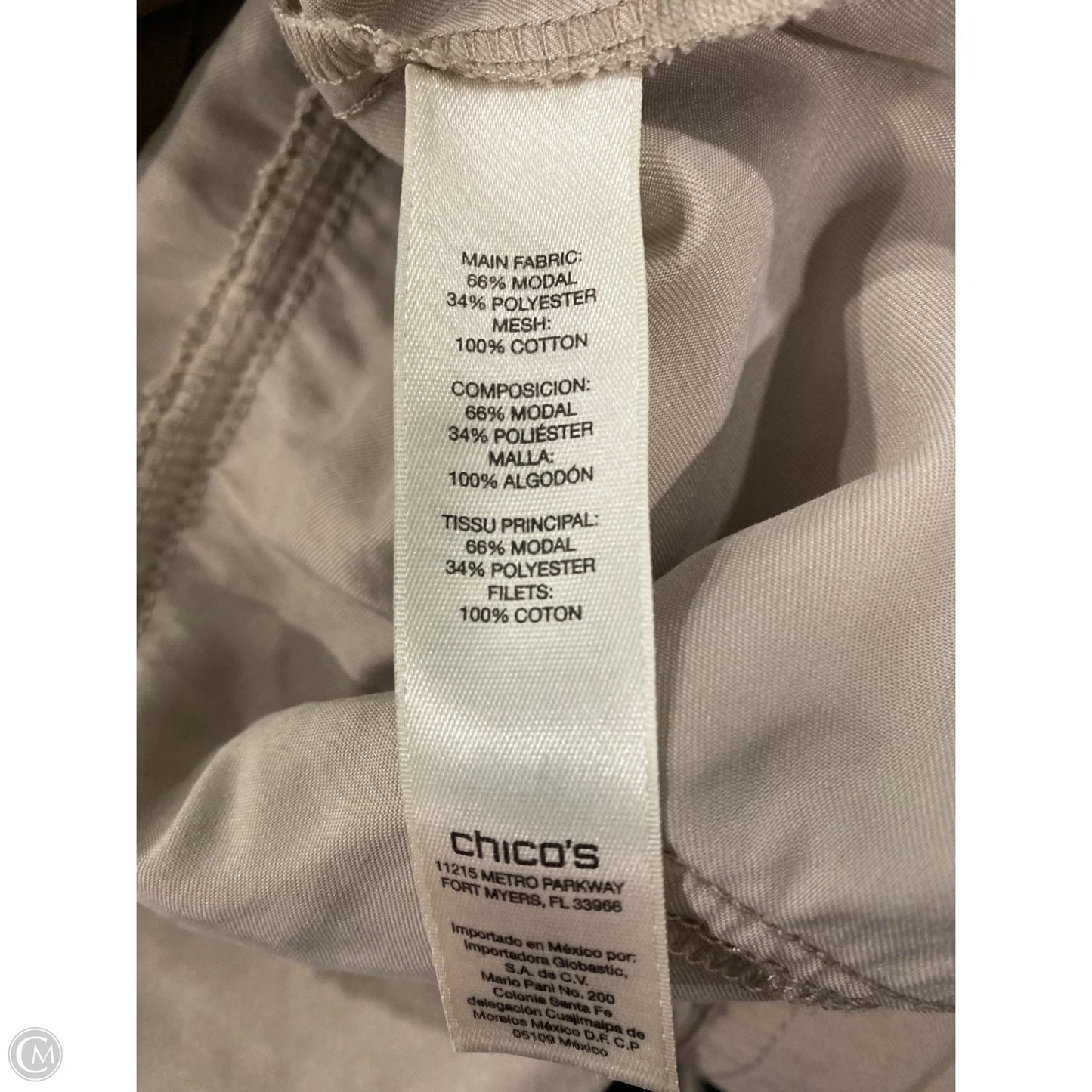 Jacket Utility By Chicos In Beige, Size: L