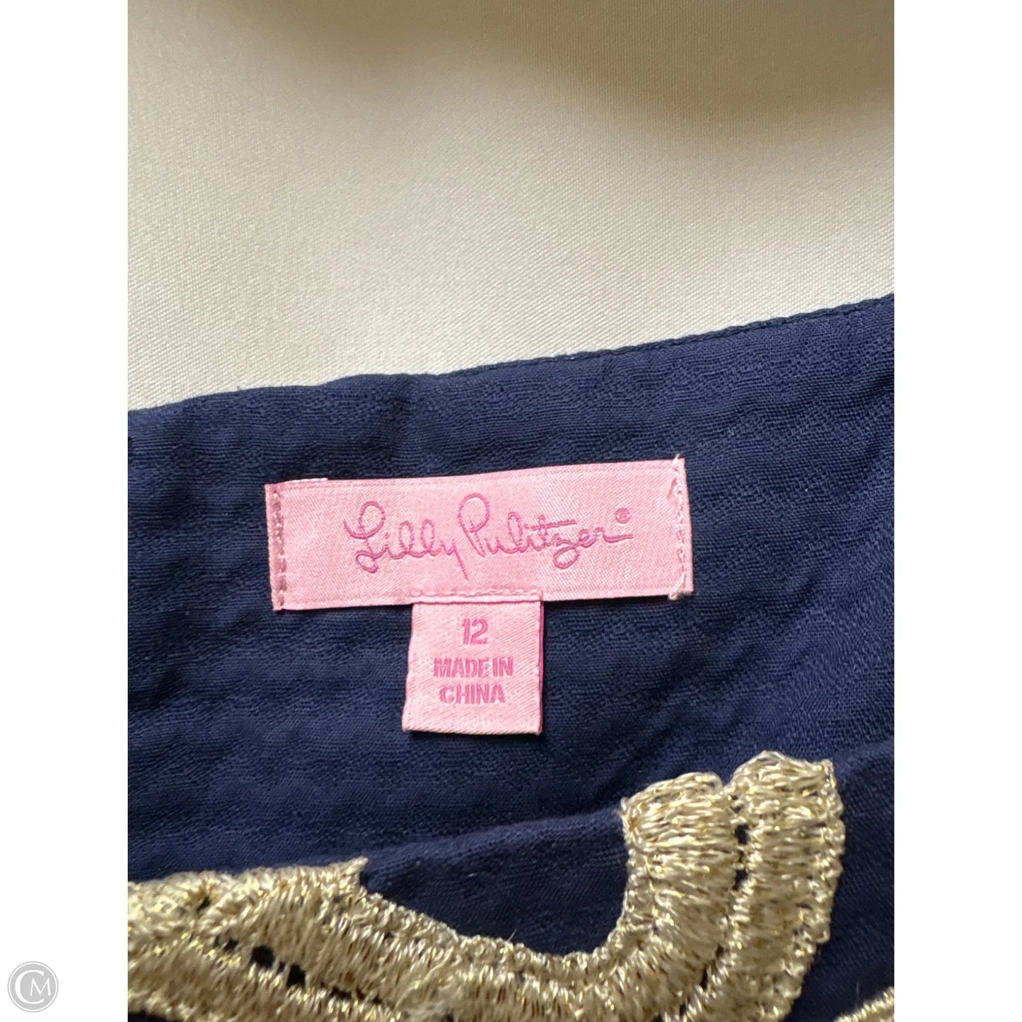 Dress Designer By Lilly Pulitzer In Navy, Size: L