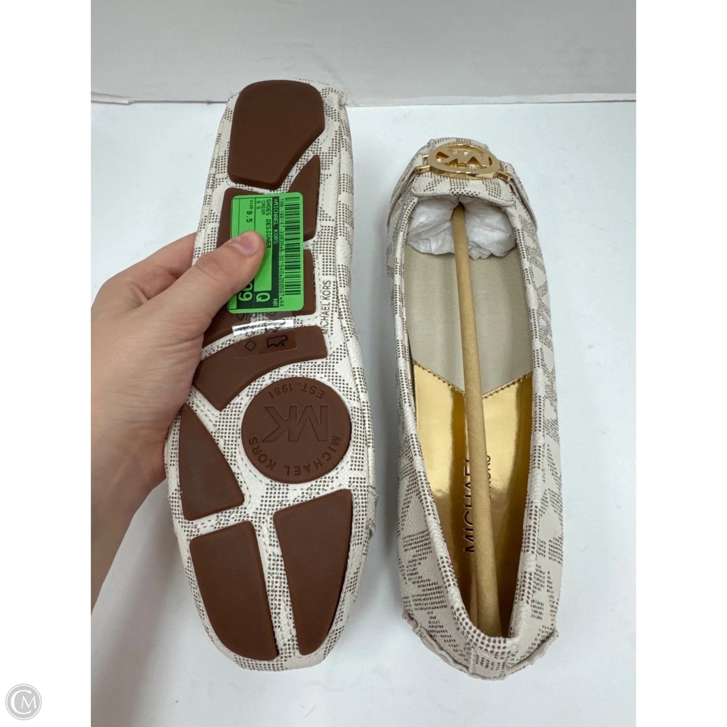 Shoes Designer By Michael Kors In Cream, Size: 9.5