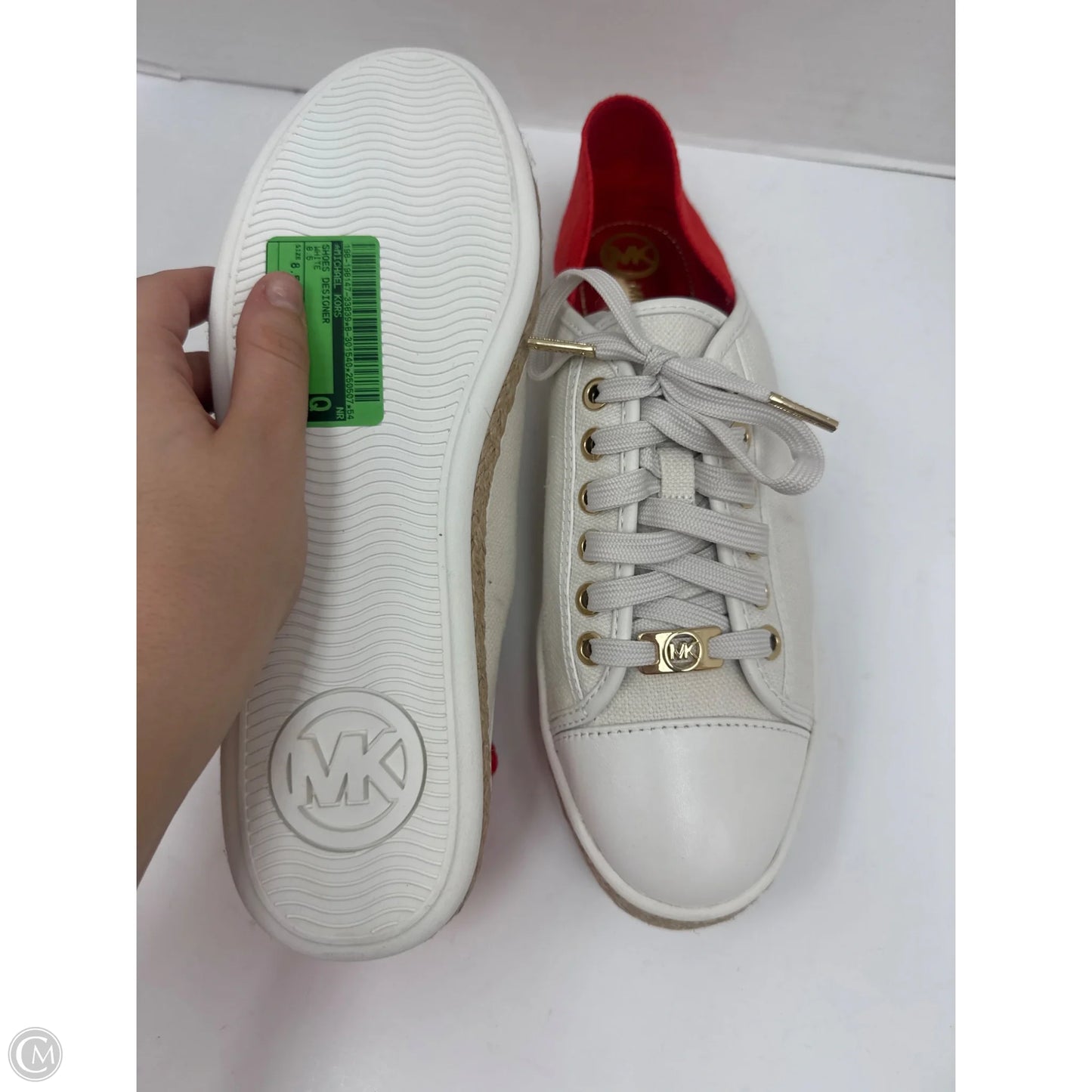 Shoes Designer By Michael Kors In White, Size: 8.5