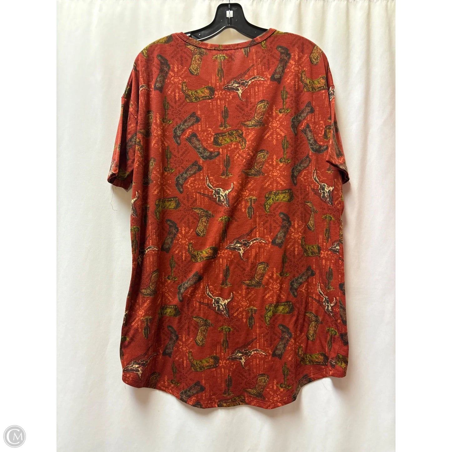 Top Short Sleeve By Lularoe In Red, Size: S