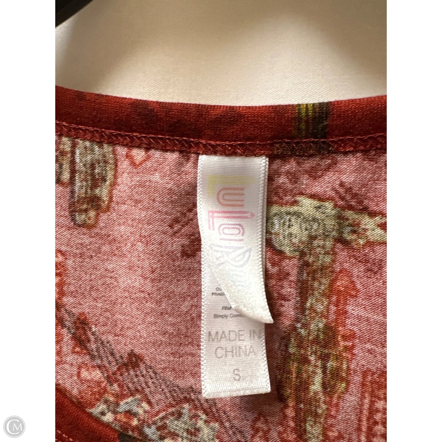 Top Short Sleeve By Lularoe In Red, Size: S