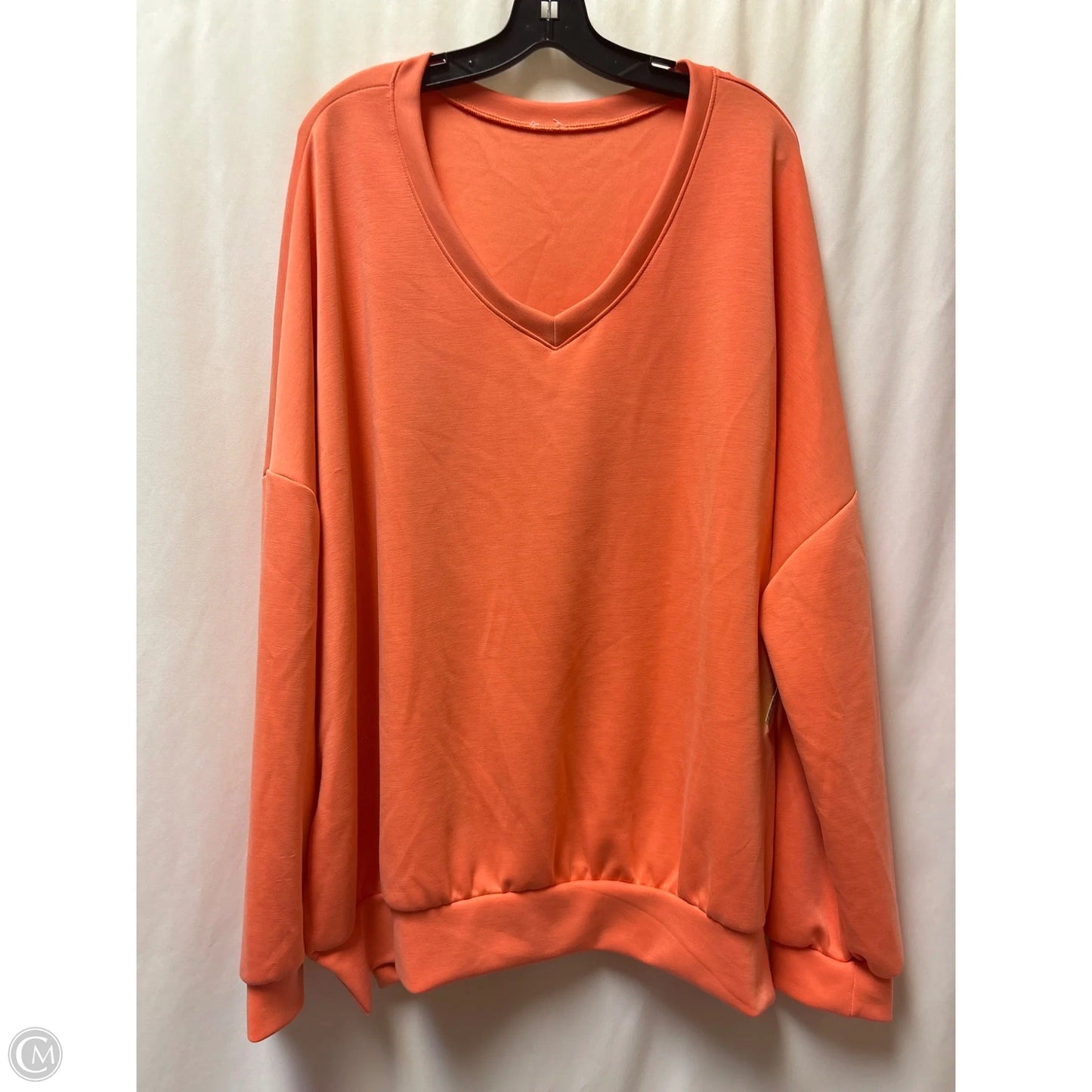 Sweatshirt Crewneck By Clothes Mentor In Coral, Size: 3x