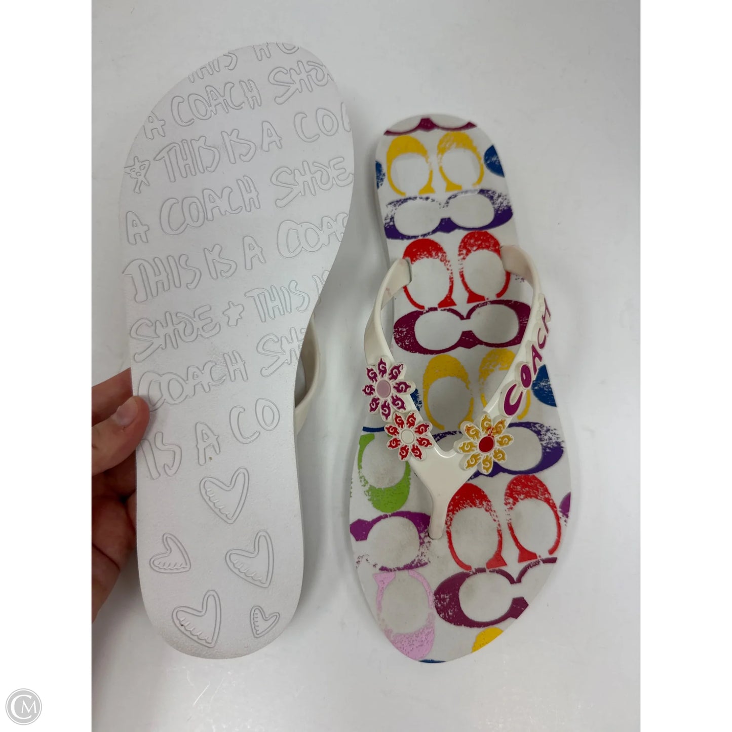 Sandals Designer By Coach In Multi-colored, Size: 8