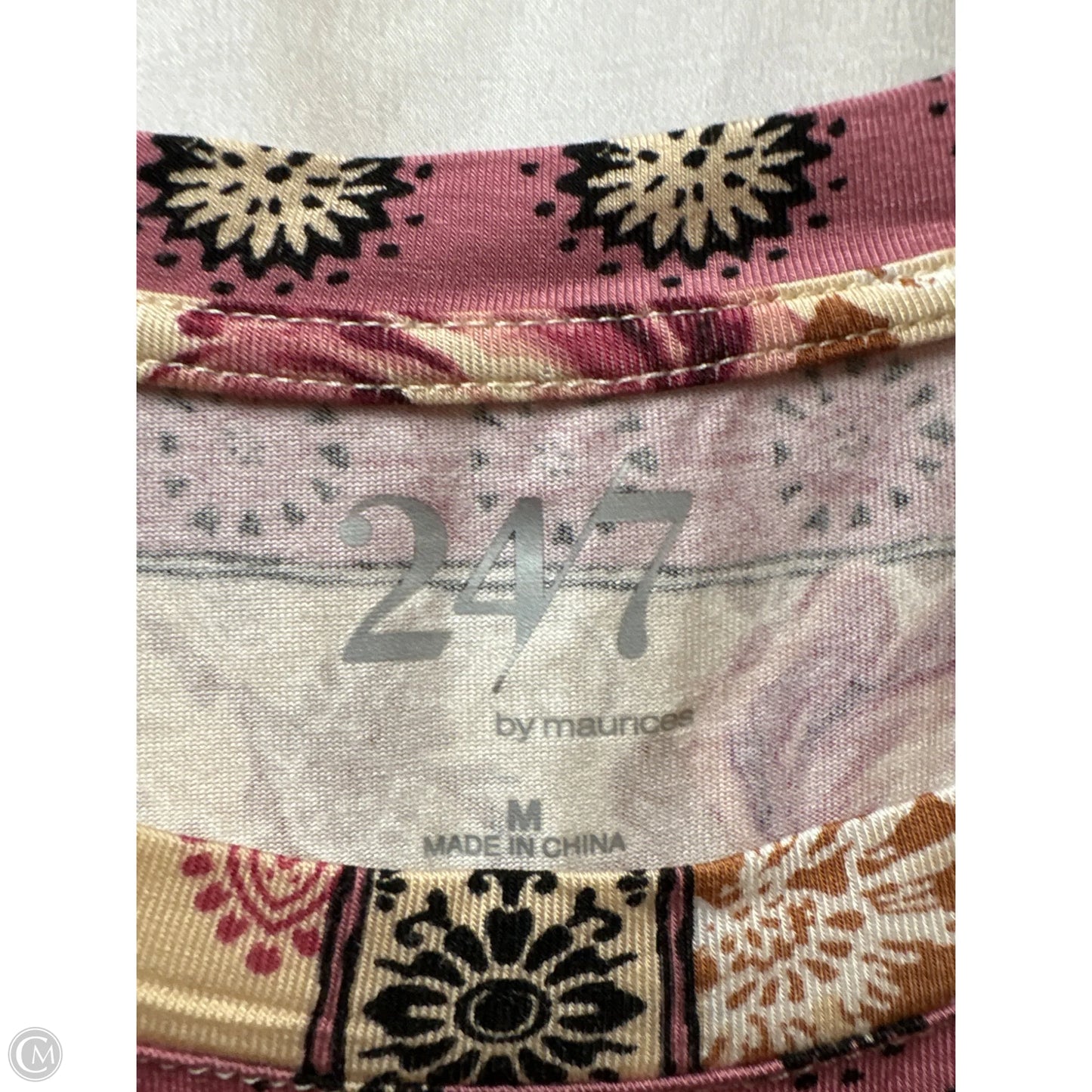 Top Short Sleeve By Maurices In Pink, Size: M