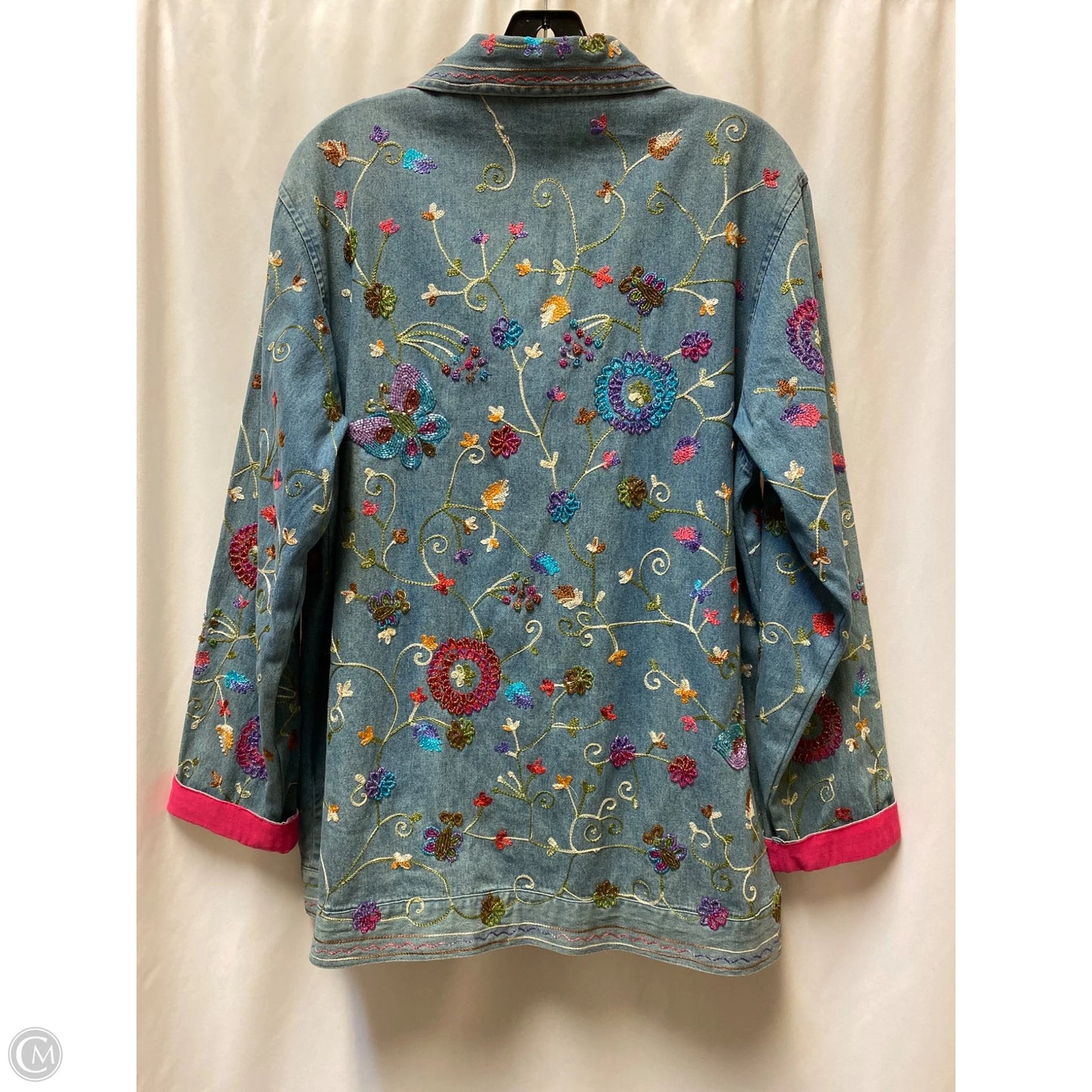 Jacket Denim By Clothes Mentor In Blue Denim, Size: M