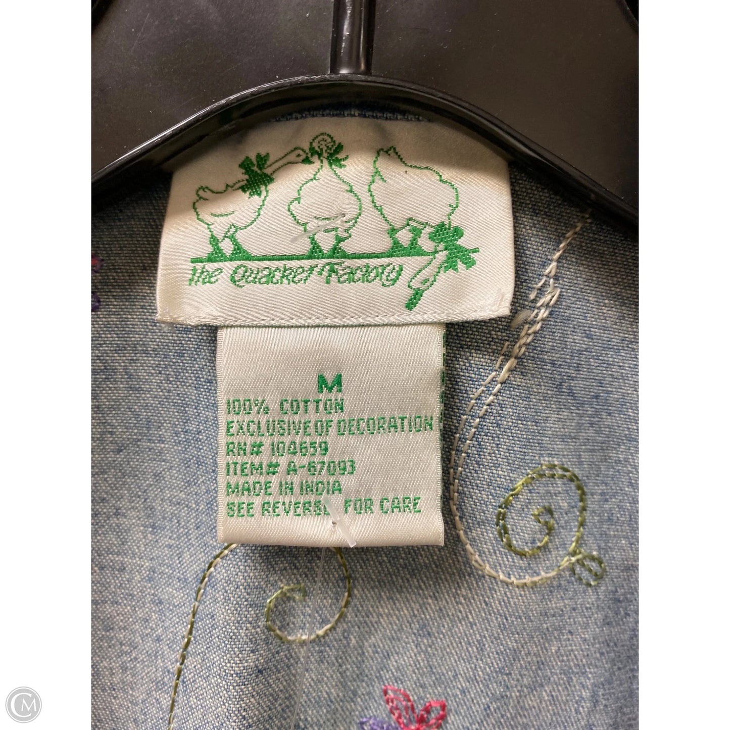 Jacket Denim By Clothes Mentor In Blue Denim, Size: M