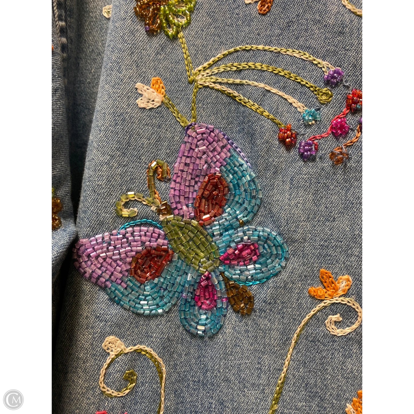 Jacket Denim By Clothes Mentor In Blue Denim, Size: M
