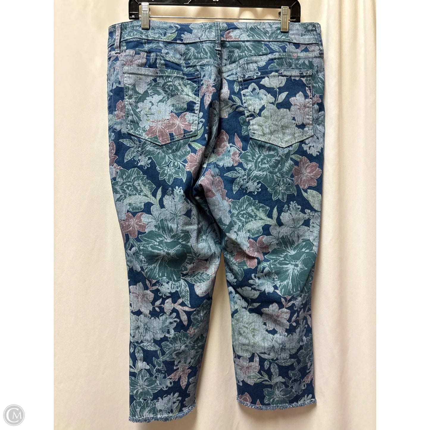 Capris By Vintage America In Blue Denim, Size: 14p