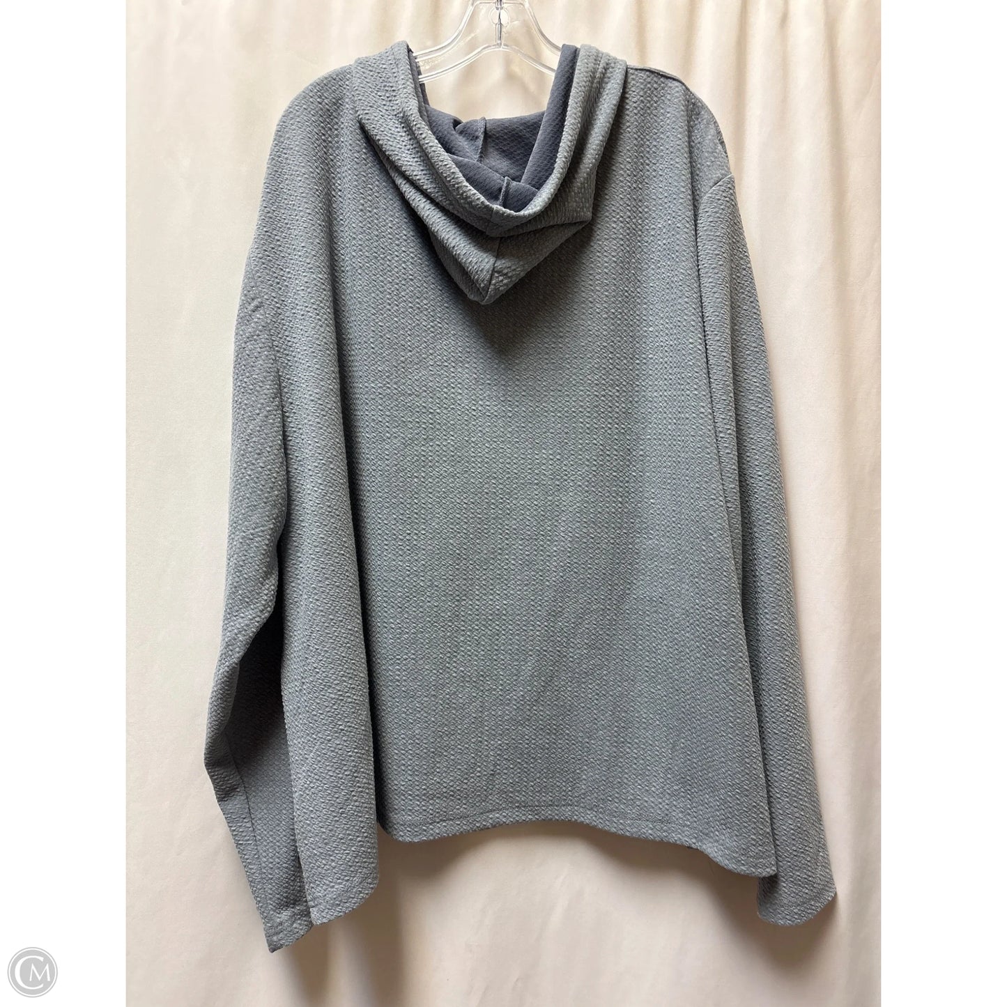 Sweatshirt Hoodie By Zelos In Grey, Size: 3x