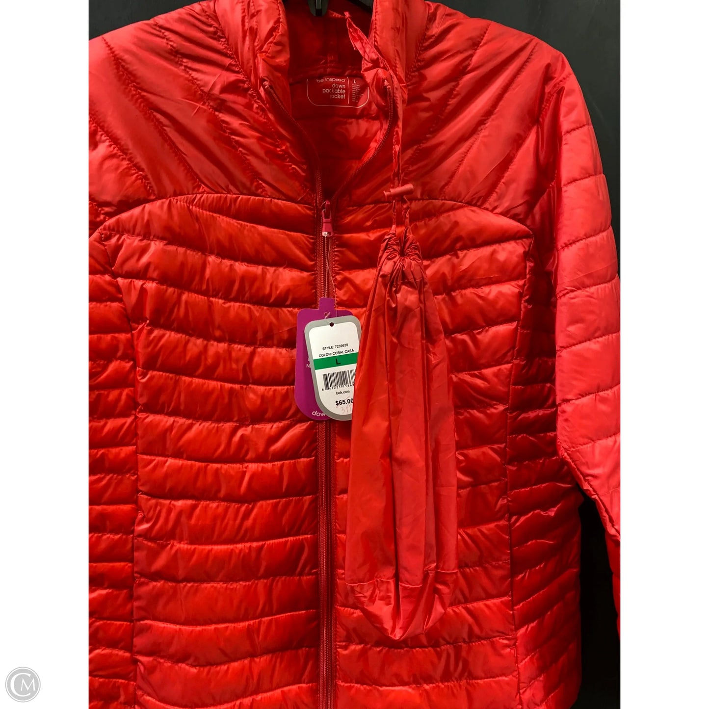 Jacket Puffer & Quilted By Be Inspired In Red, Size: L
